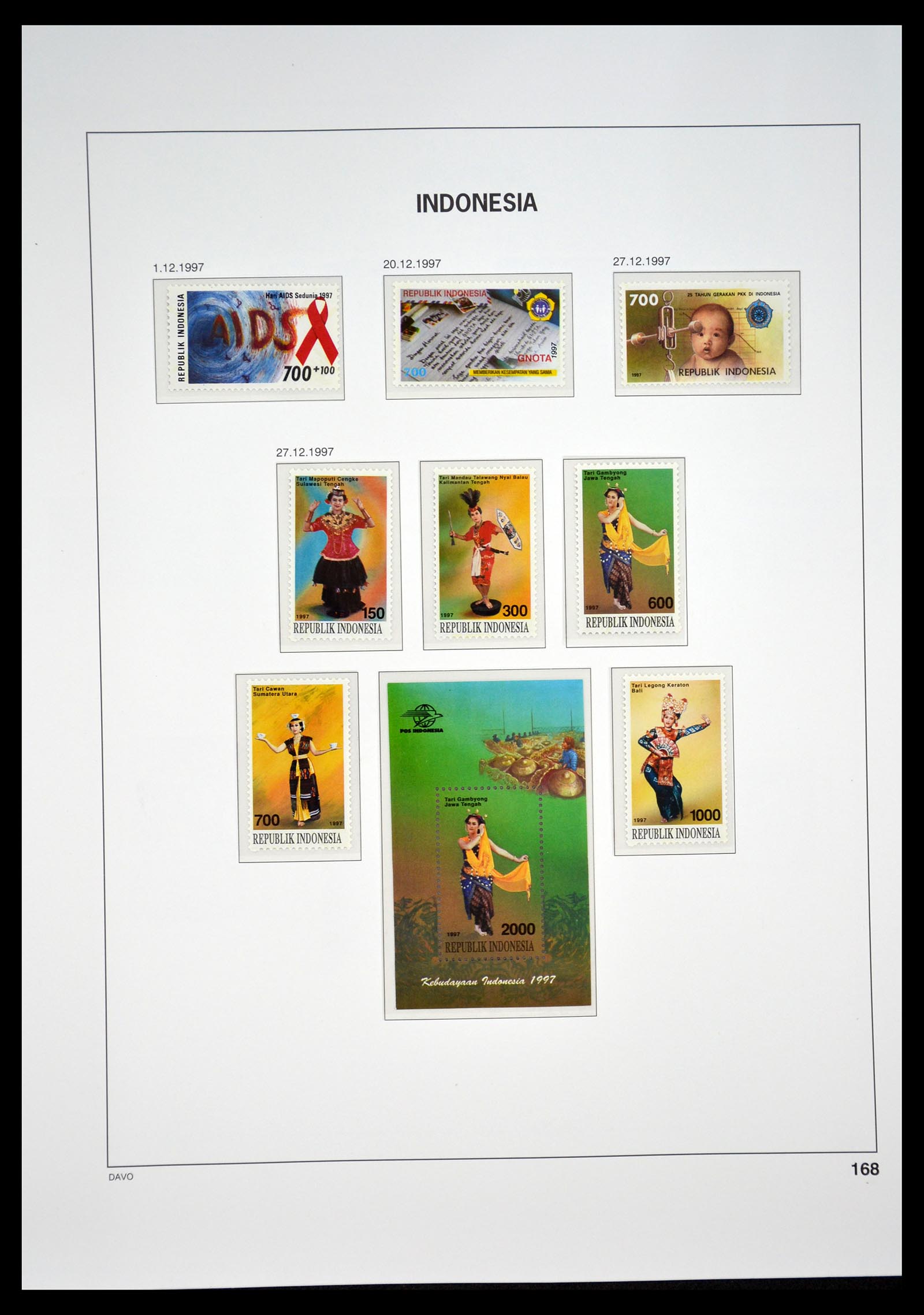 35131 173 - Postzegelverzameling 35131 Indonesië 1950-2000.