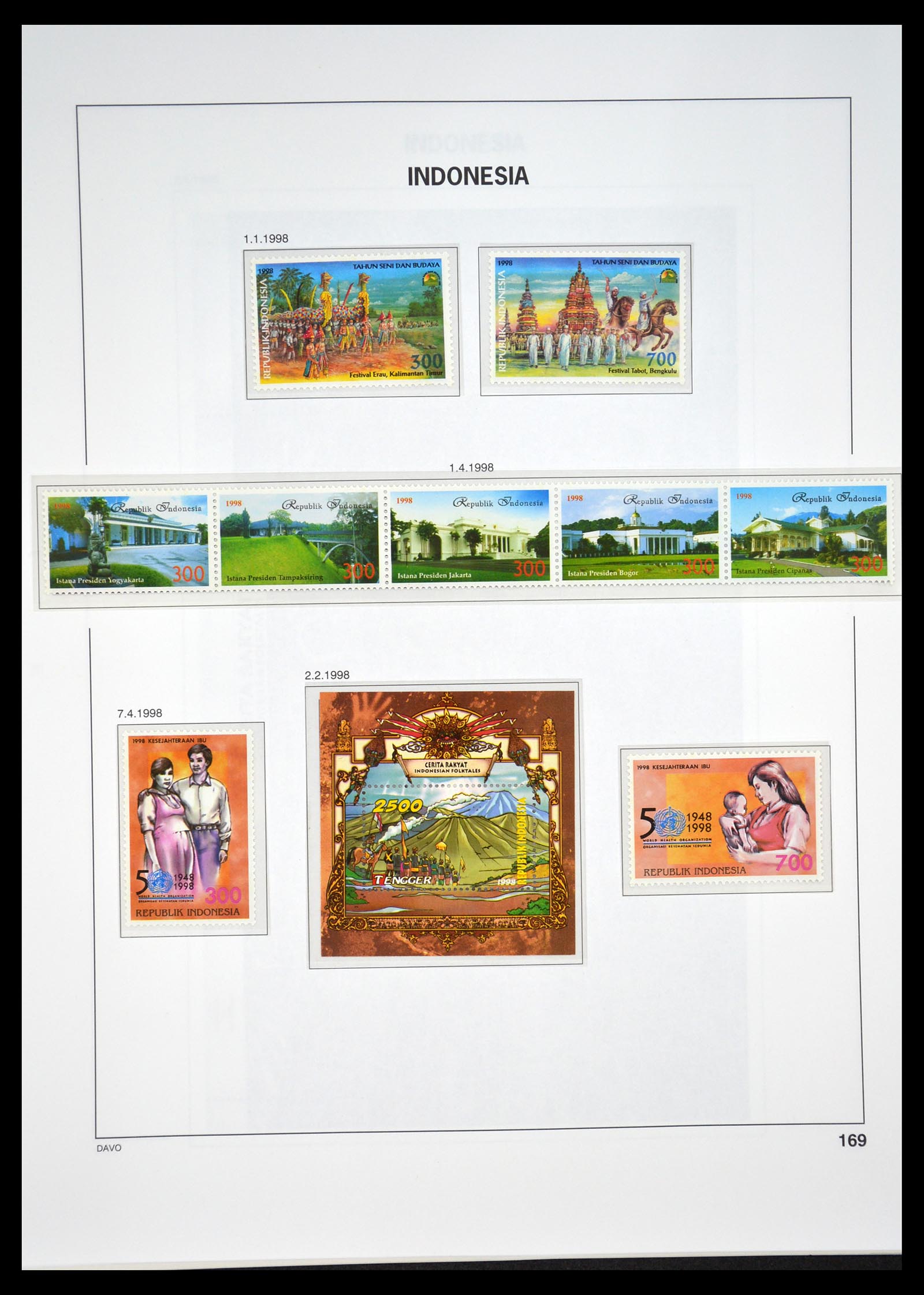 35131 174 - Postzegelverzameling 35131 Indonesië 1950-2000.