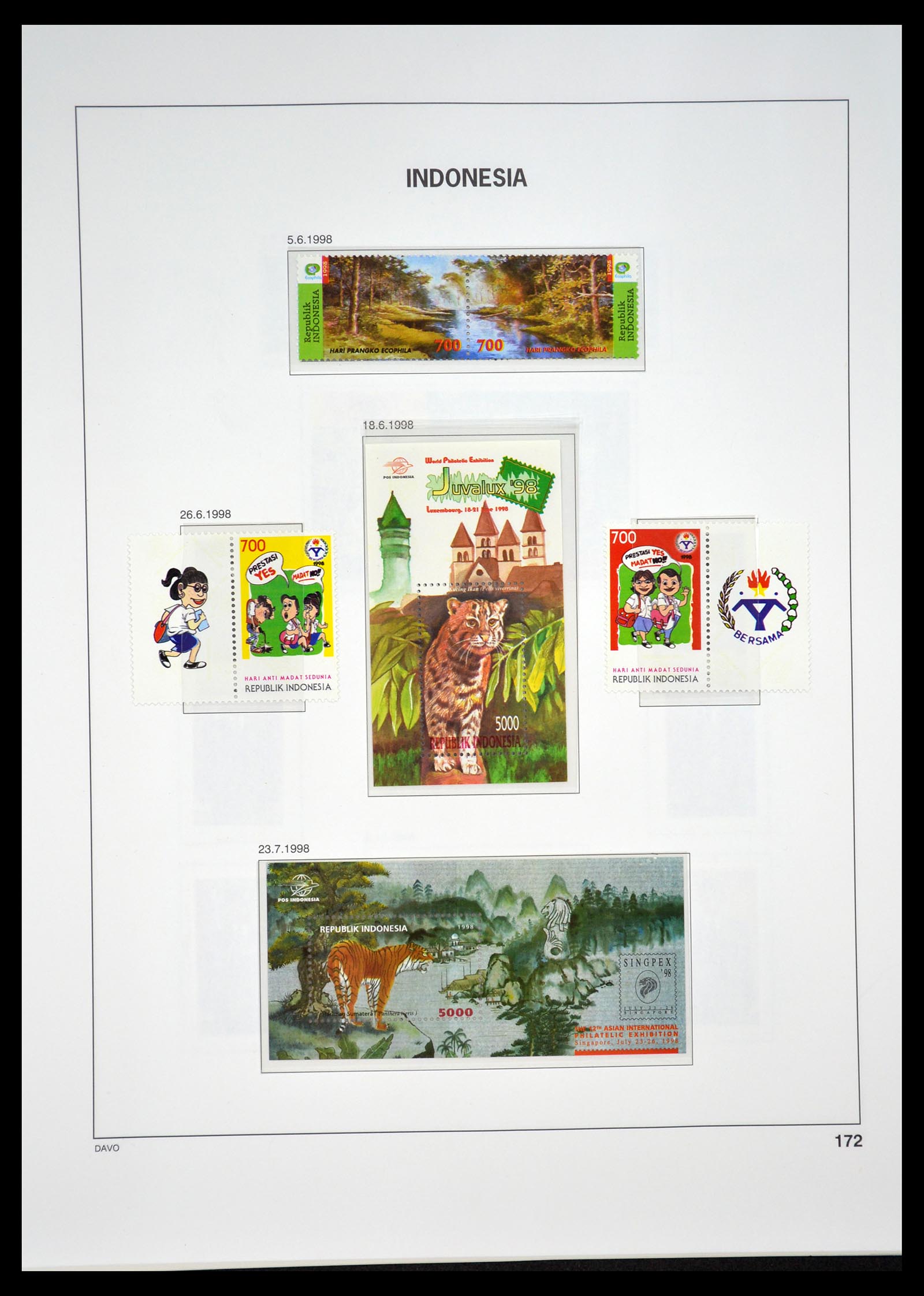 35131 176 - Postzegelverzameling 35131 Indonesië 1950-2000.