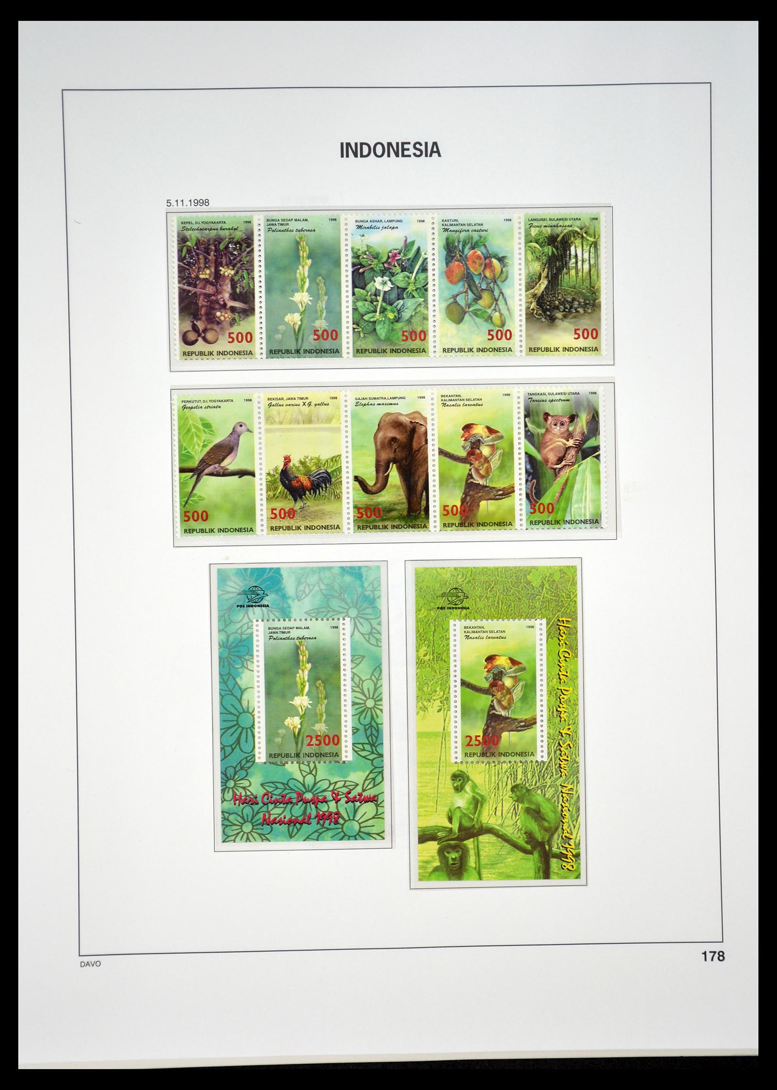 35131 182 - Postzegelverzameling 35131 Indonesië 1950-2000.