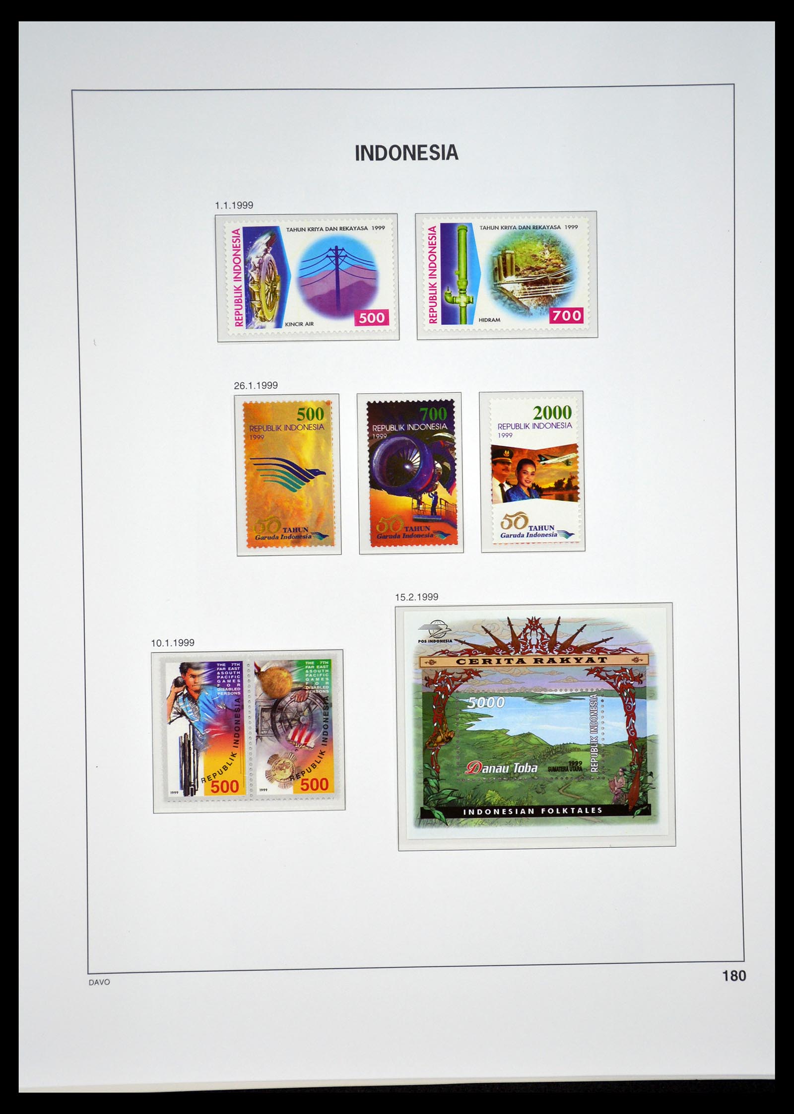 35131 184 - Postzegelverzameling 35131 Indonesië 1950-2000.