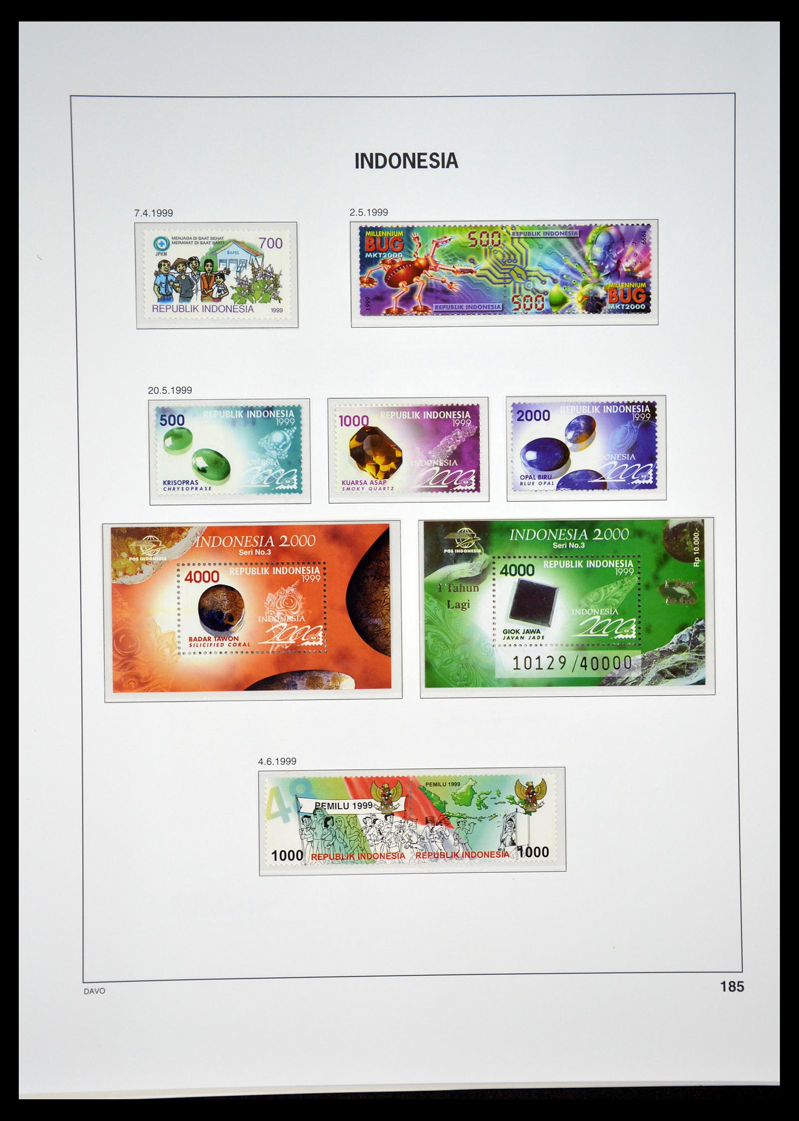 35131 189 - Postzegelverzameling 35131 Indonesië 1950-2000.