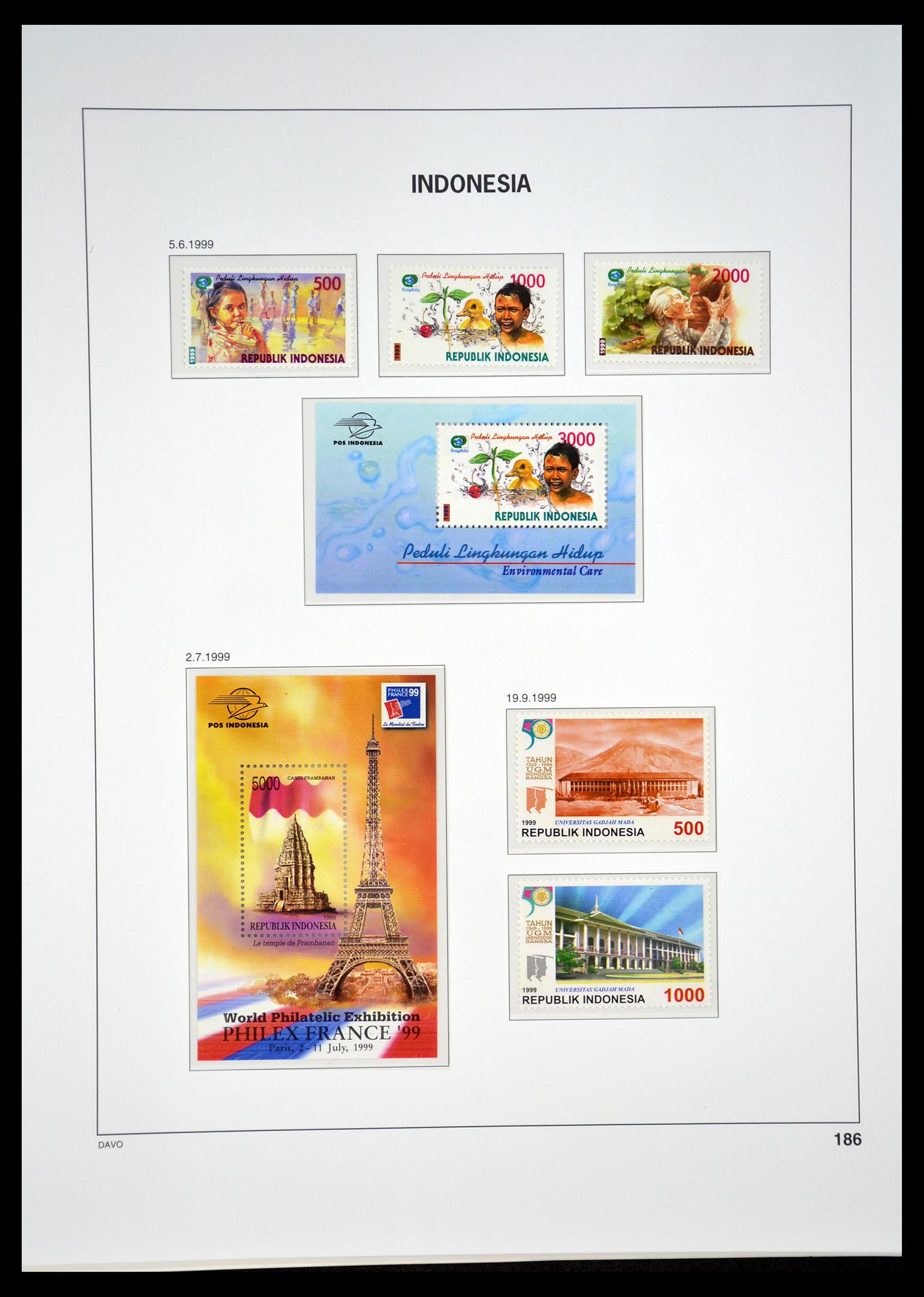 35131 190 - Postzegelverzameling 35131 Indonesië 1950-2000.