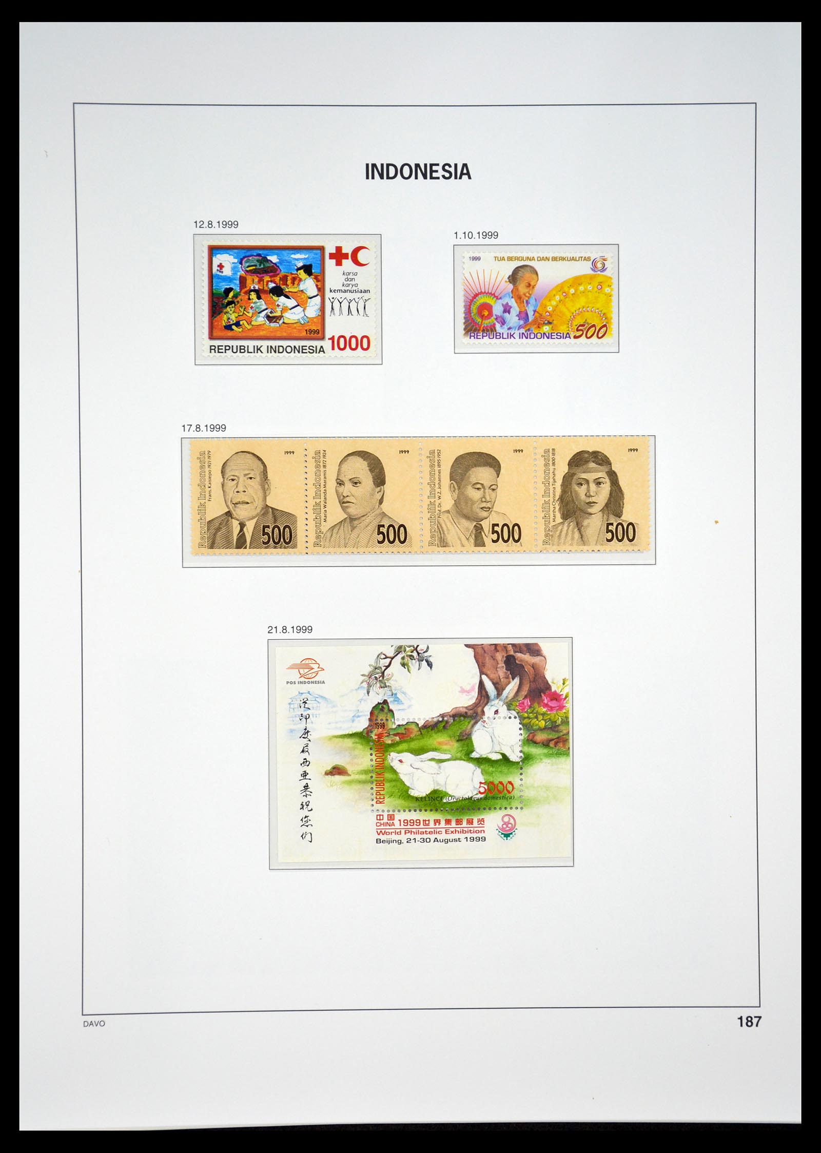 35131 191 - Postzegelverzameling 35131 Indonesië 1950-2000.