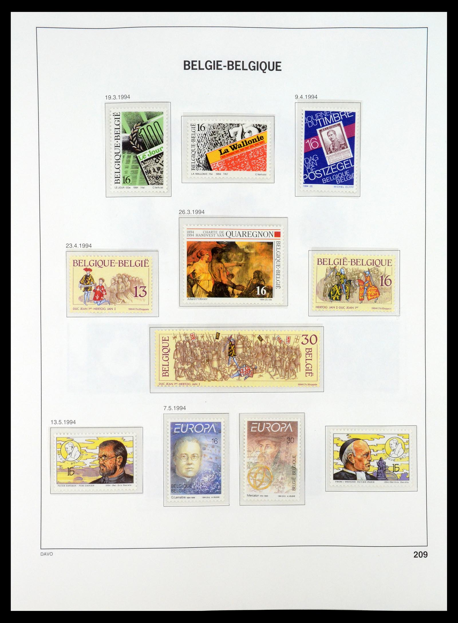 35132 218 - Stamp Collection 35132 Belgium 1941-1996.