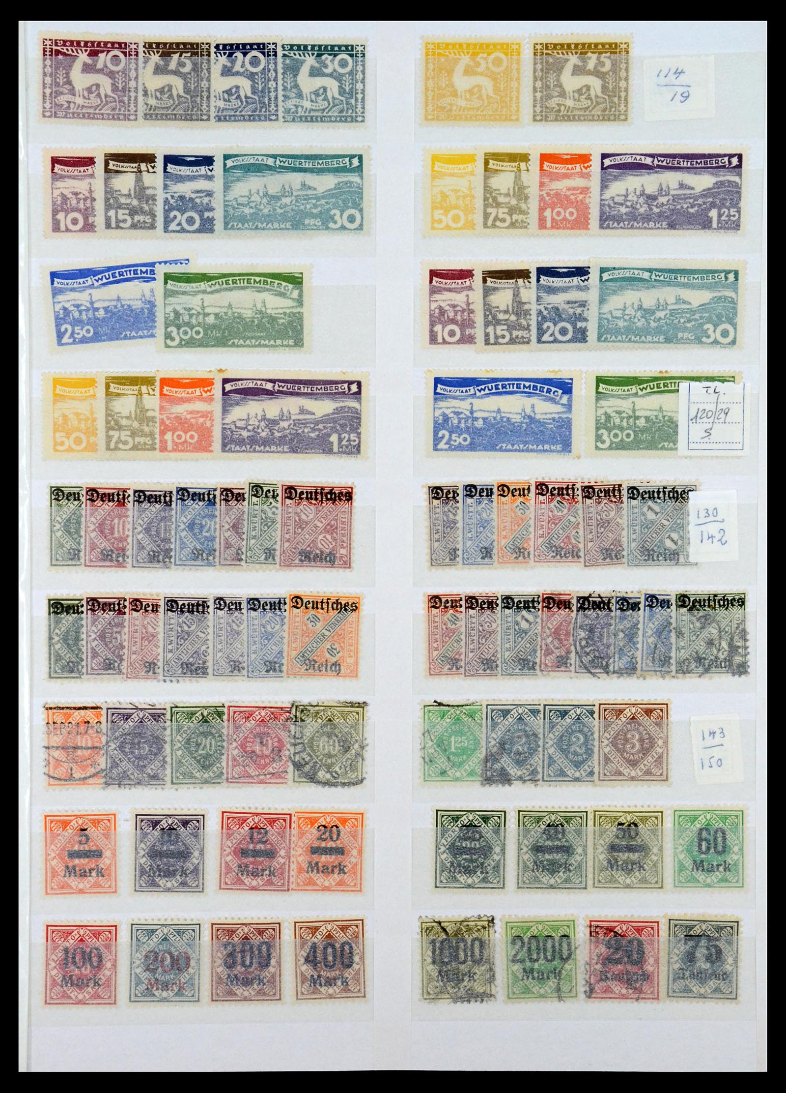 35135 033 - Postzegelverzameling 35135 Oud Duitse Staten en Duitse Rijk 1849-1923