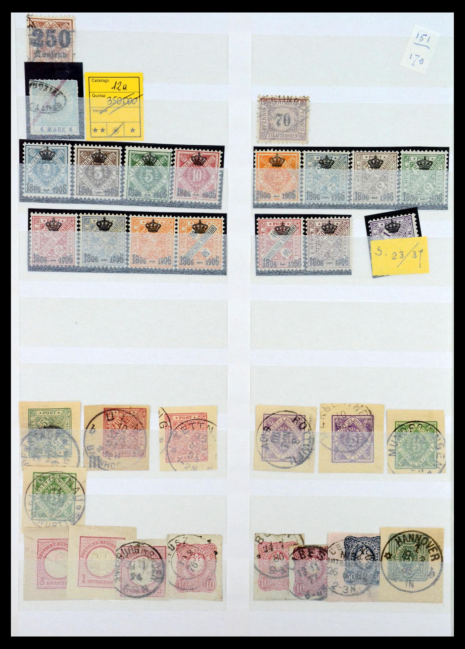 35135 034 - Postzegelverzameling 35135 Oud Duitse Staten en Duitse Rijk 1849-1923