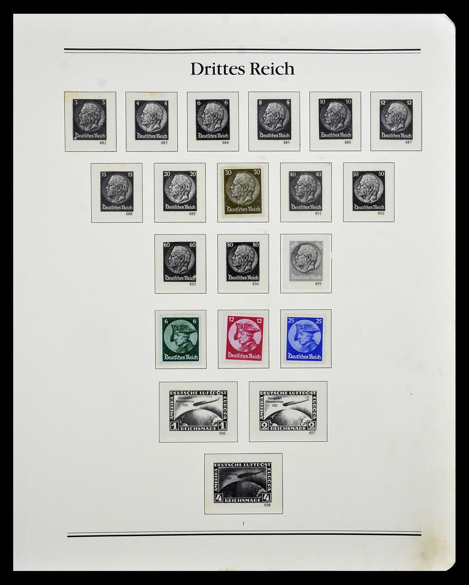 35138 001 - Stamp Collection 35138 German Reich 1933-1945.