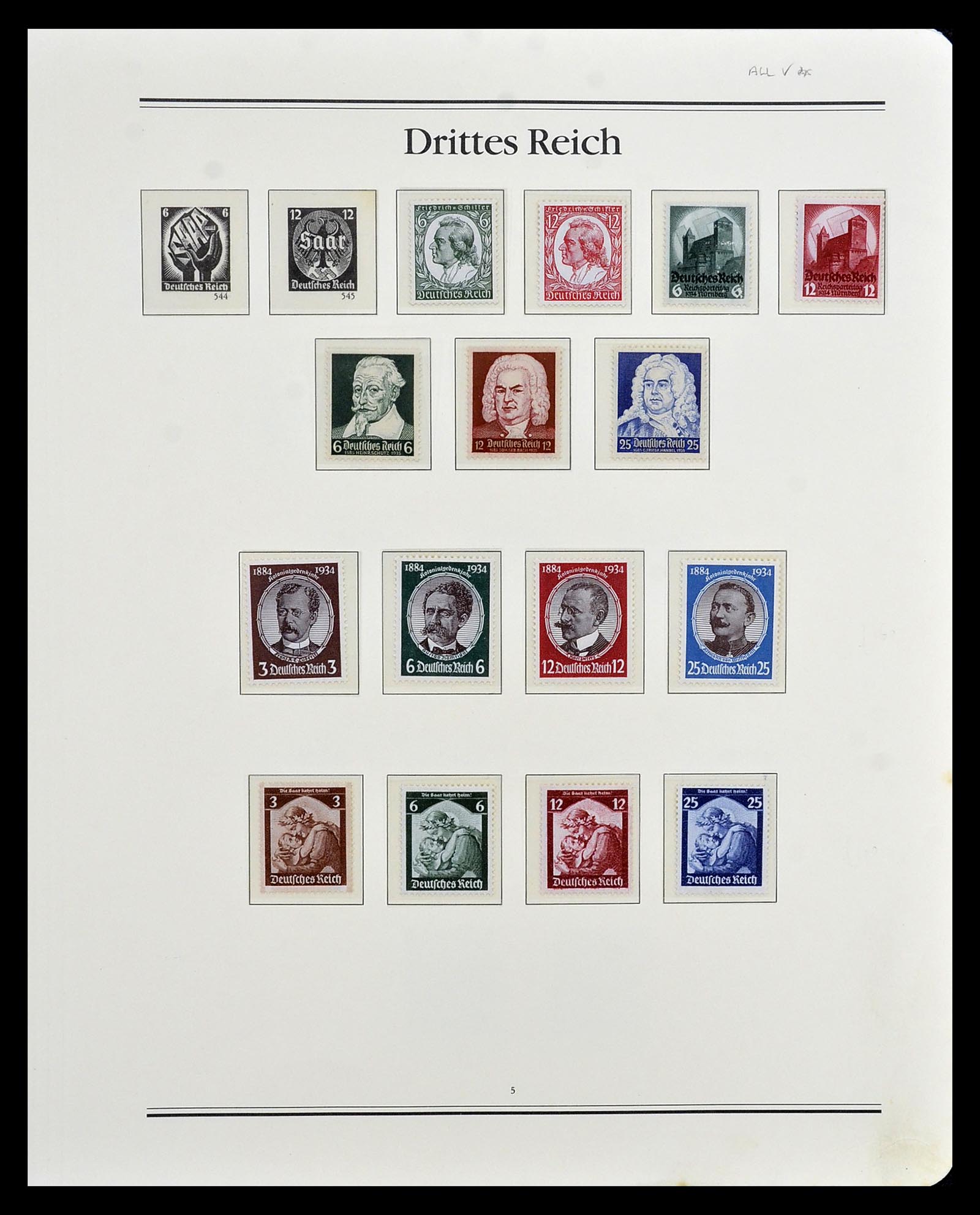 35138 004 - Postzegelverzameling 35138 Duitse Rijk 1933-1945.