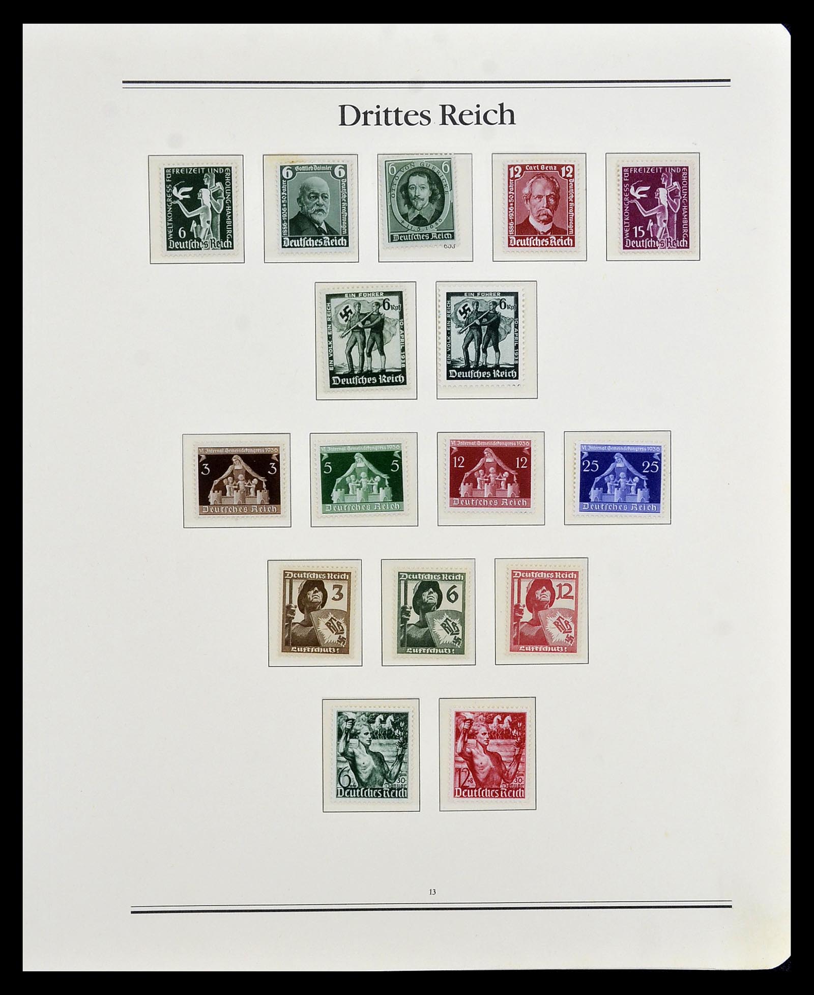 35138 010 - Postzegelverzameling 35138 Duitse Rijk 1933-1945.