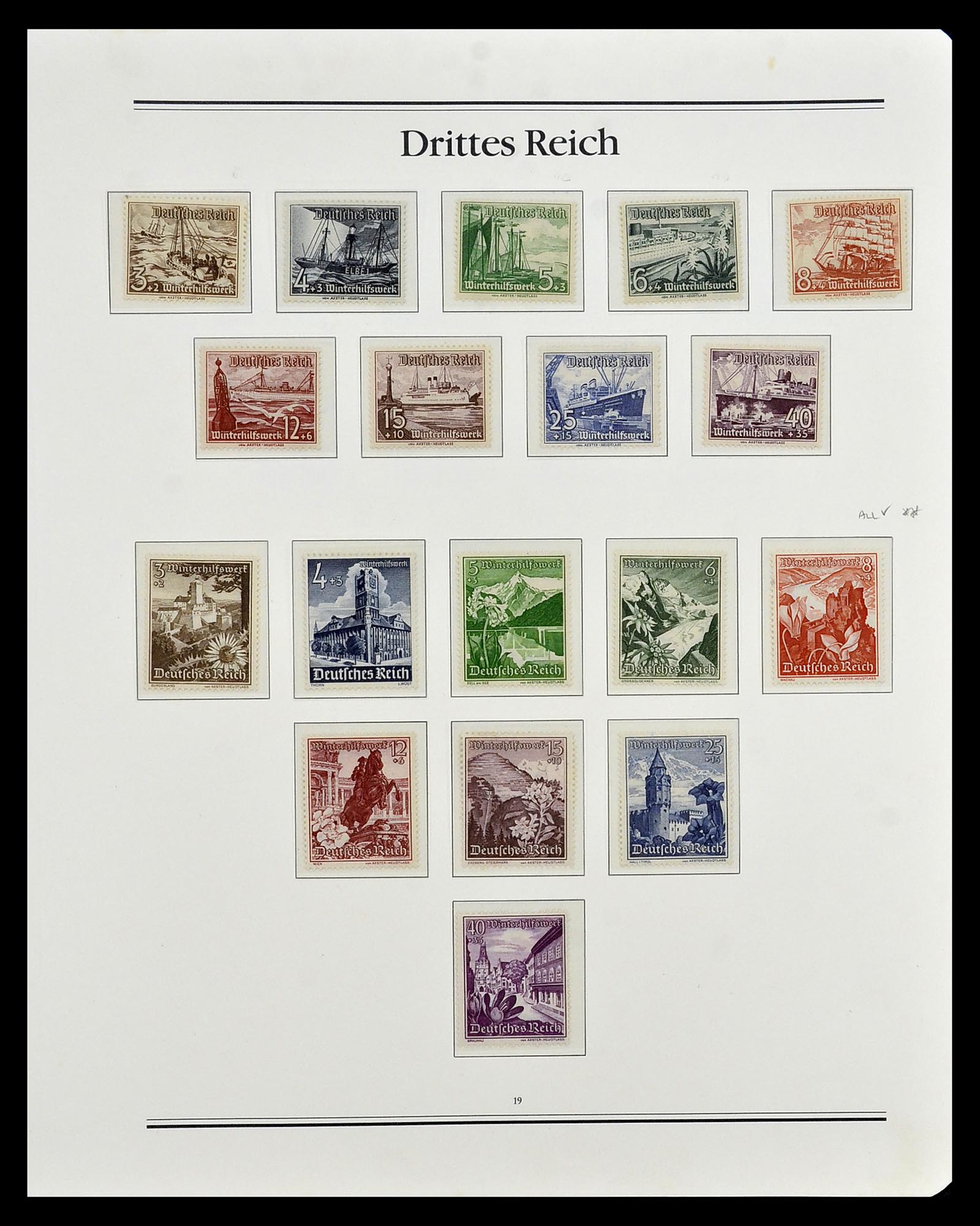 35138 016 - Stamp Collection 35138 German Reich 1933-1945.