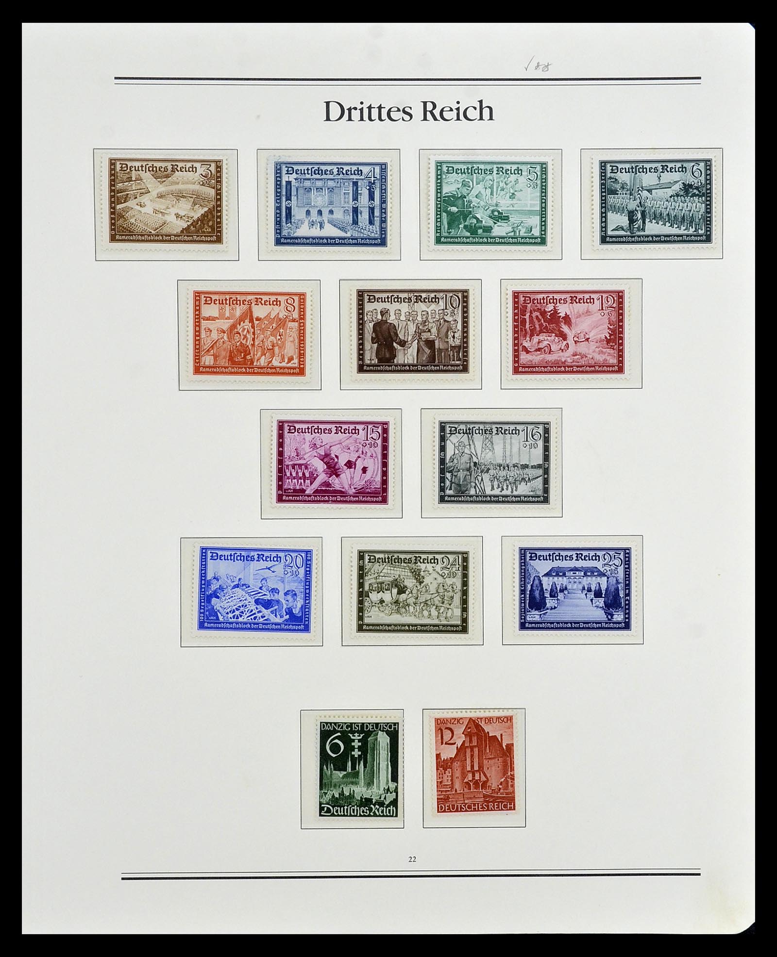 35138 019 - Stamp Collection 35138 German Reich 1933-1945.