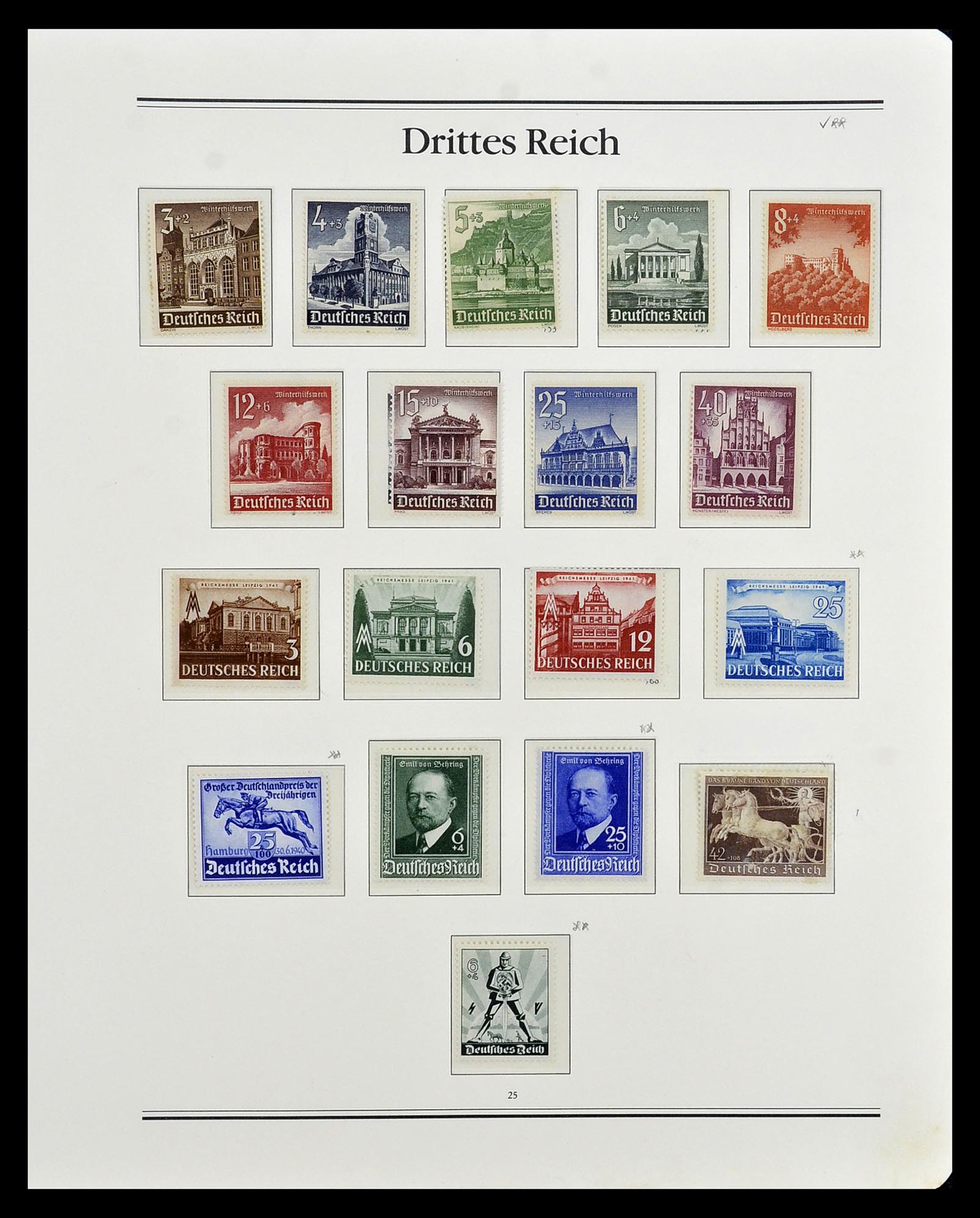 35138 022 - Postzegelverzameling 35138 Duitse Rijk 1933-1945.