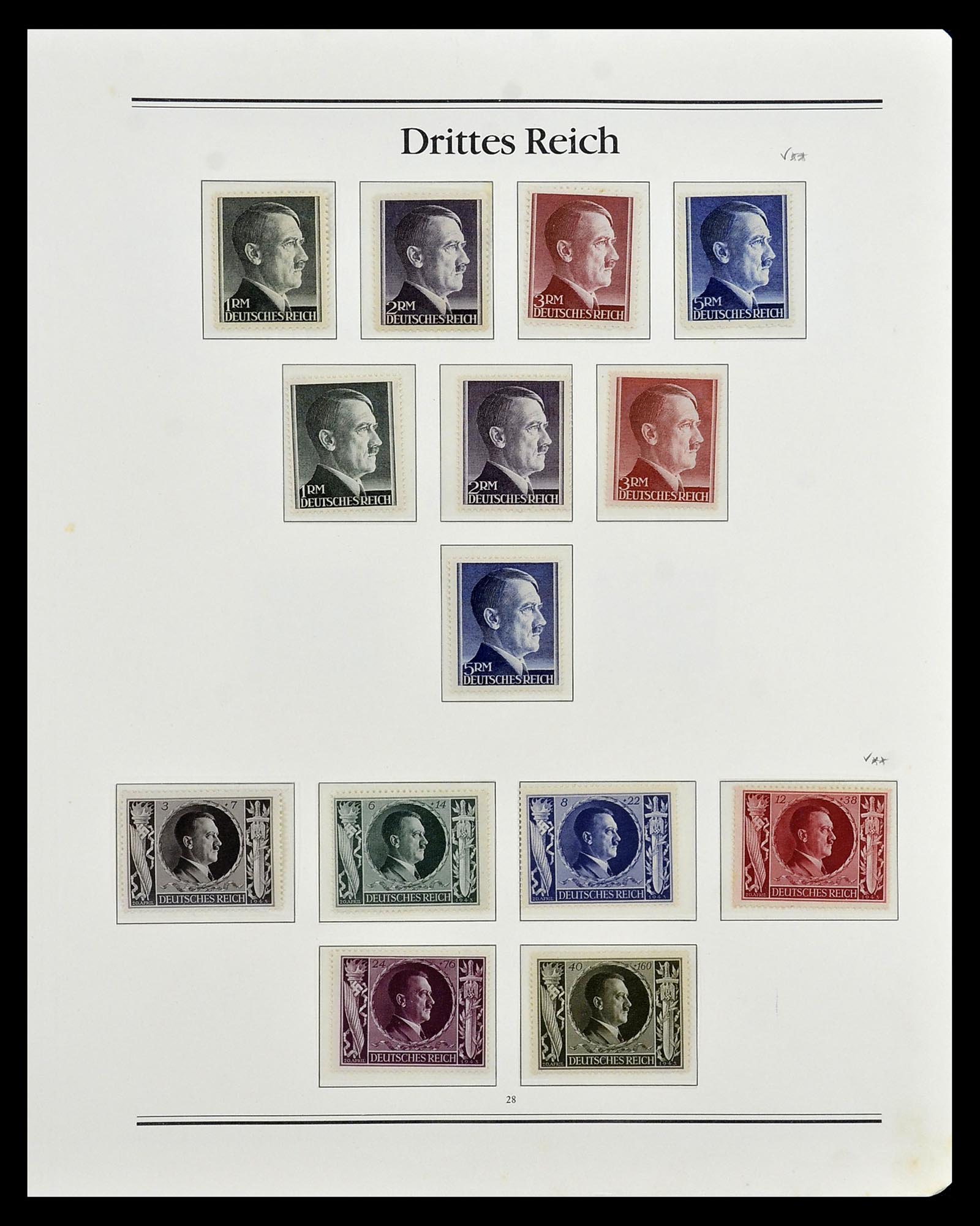 35138 024 - Postzegelverzameling 35138 Duitse Rijk 1933-1945.