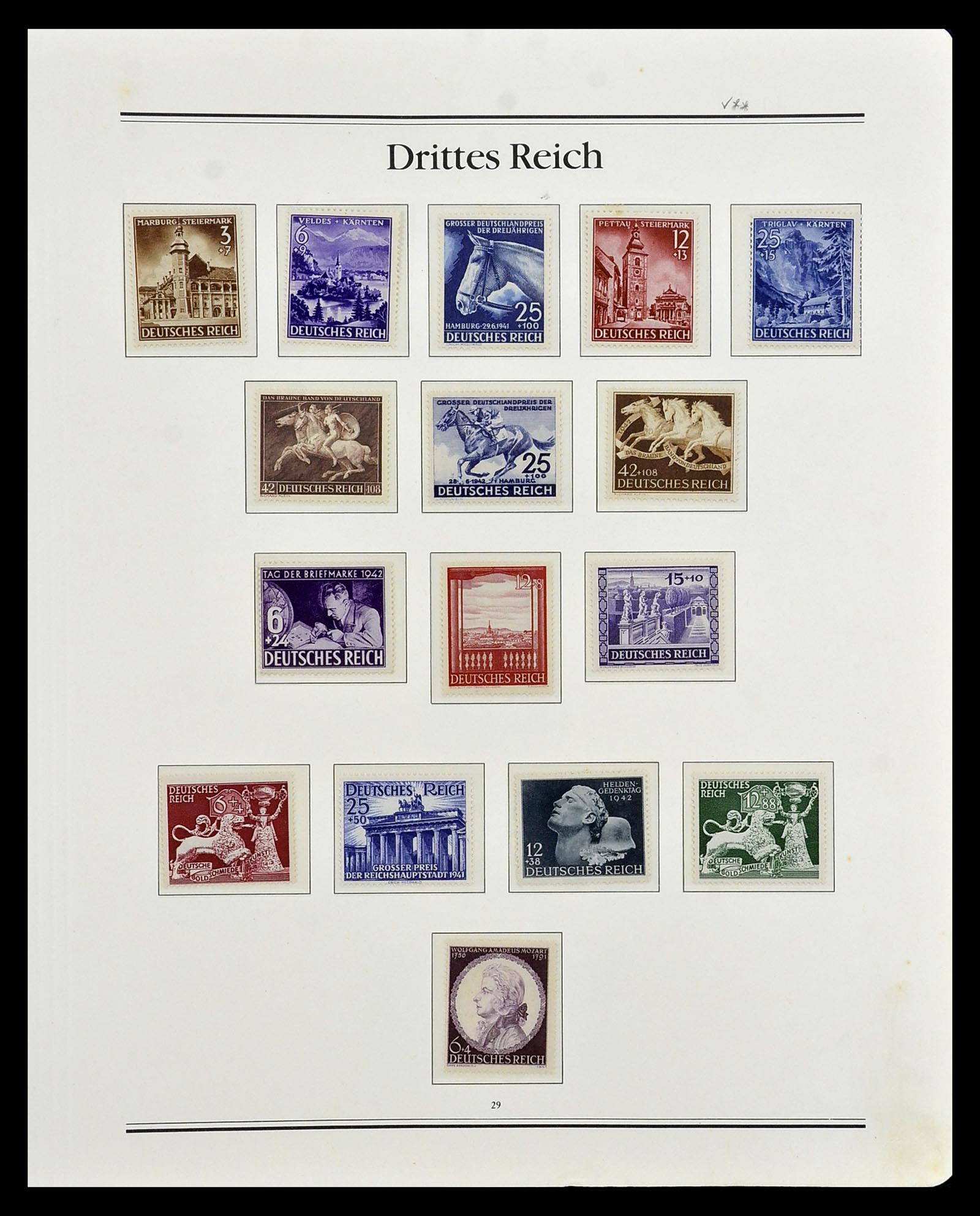 35138 025 - Postzegelverzameling 35138 Duitse Rijk 1933-1945.
