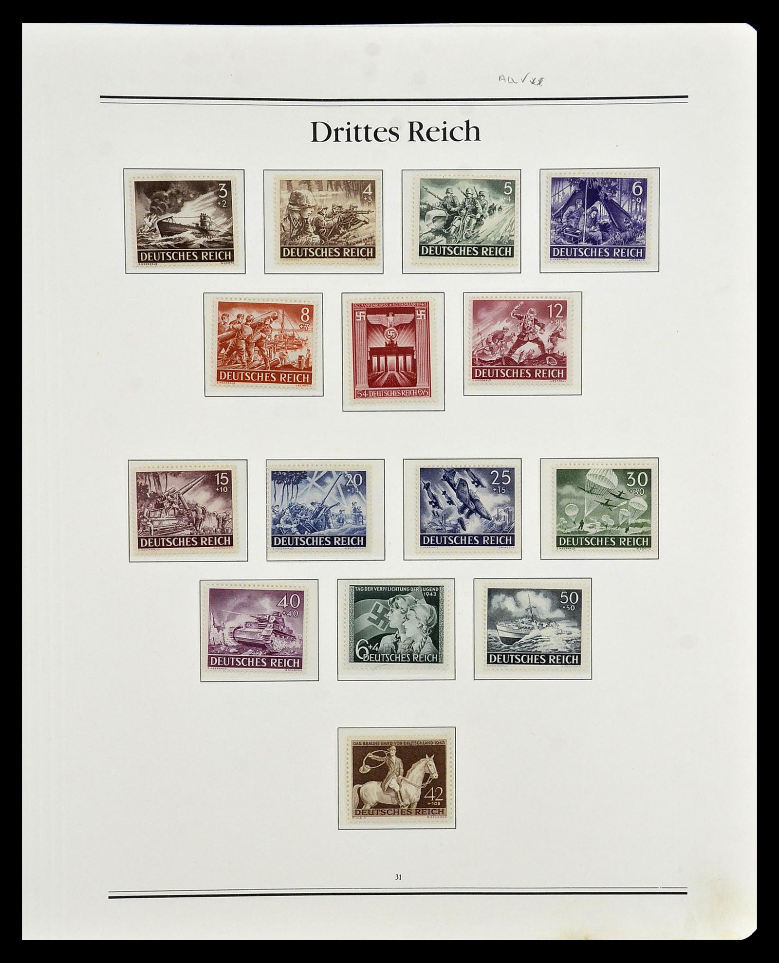 35138 027 - Postzegelverzameling 35138 Duitse Rijk 1933-1945.