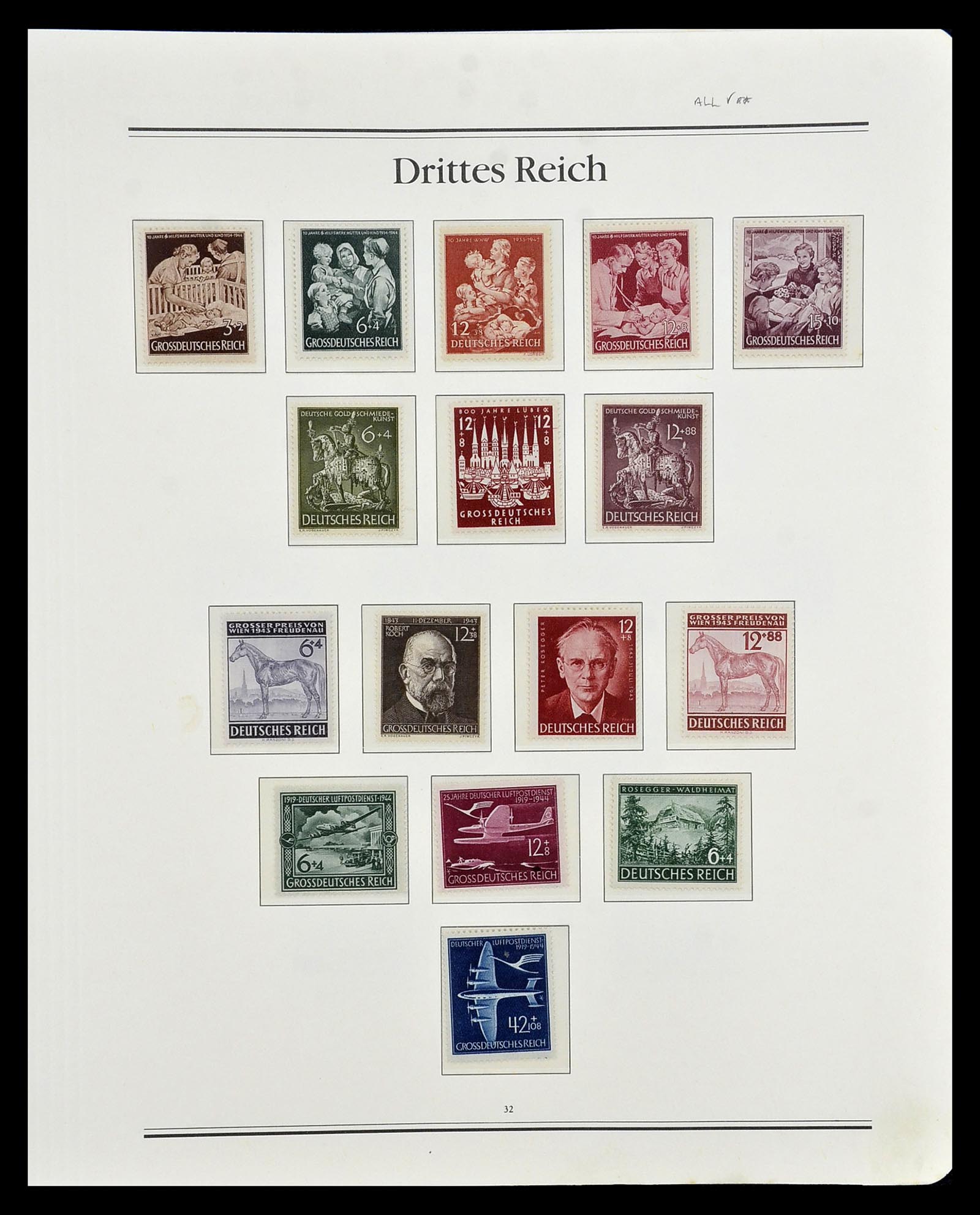 35138 028 - Stamp Collection 35138 German Reich 1933-1945.