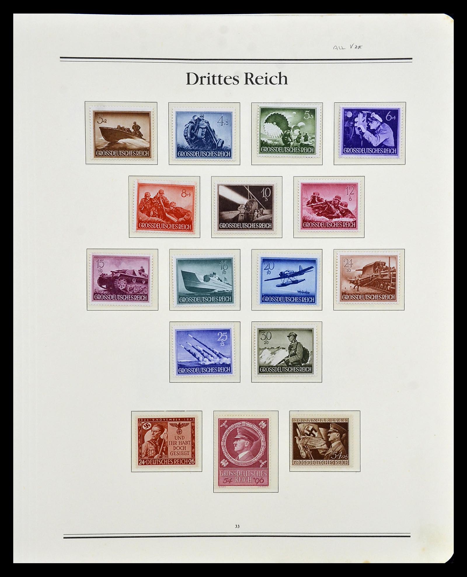 35138 029 - Postzegelverzameling 35138 Duitse Rijk 1933-1945.