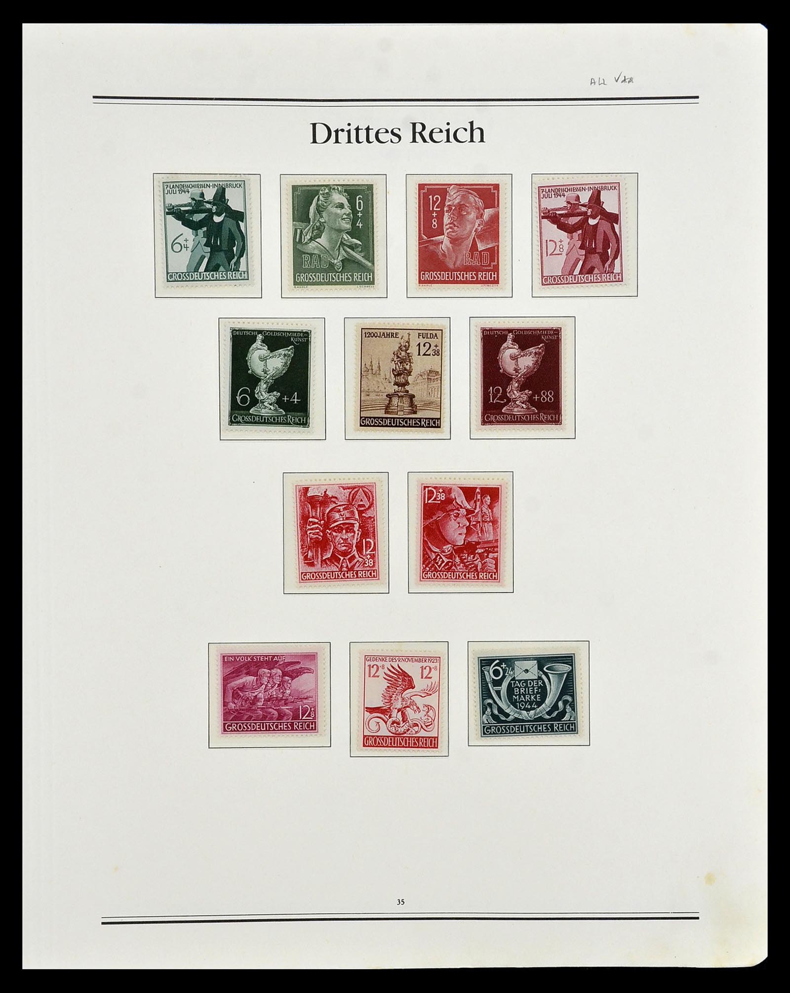 35138 031 - Stamp Collection 35138 German Reich 1933-1945.