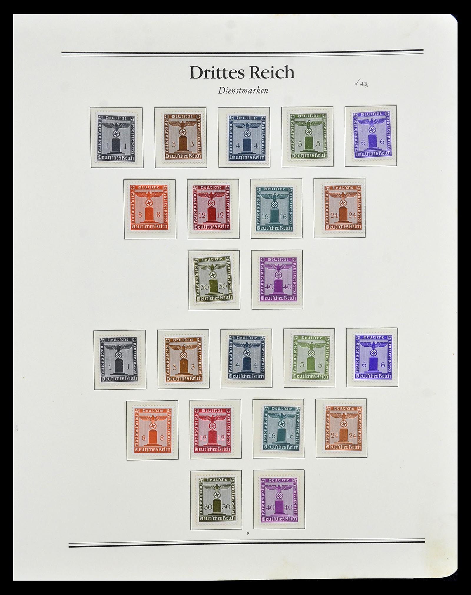 35138 033 - Postzegelverzameling 35138 Duitse Rijk 1933-1945.