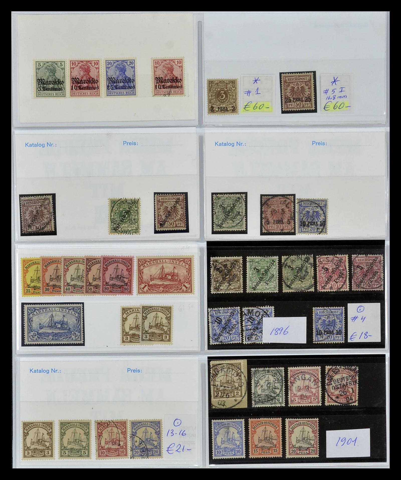 35140 008 - Postzegelverzameling 35140 Duitse koloniën 1884-1919.
