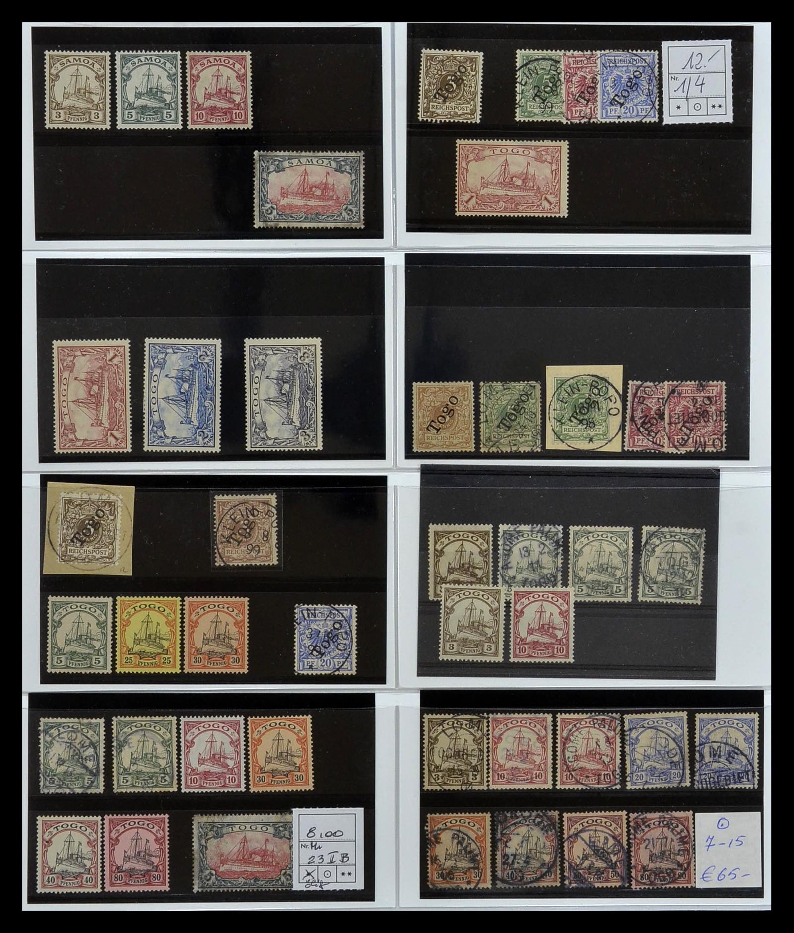 35140 019 - Postzegelverzameling 35140 Duitse koloniën 1884-1919.