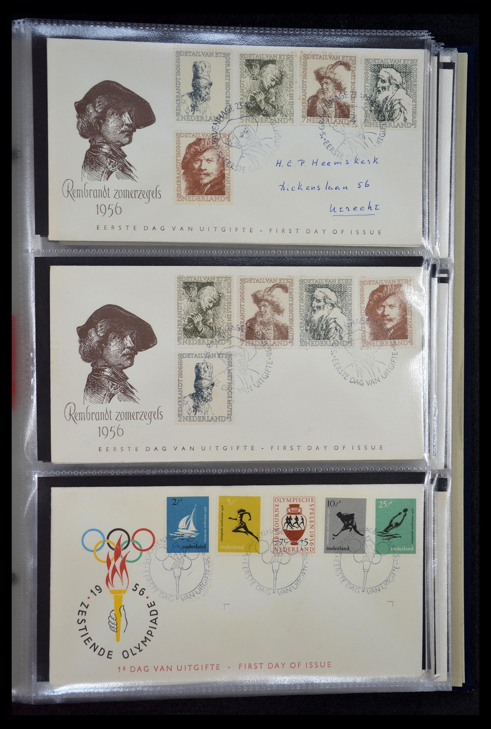 35141 005 - Stamp Collection 35141 Netherlands FDC's 1953-1959.