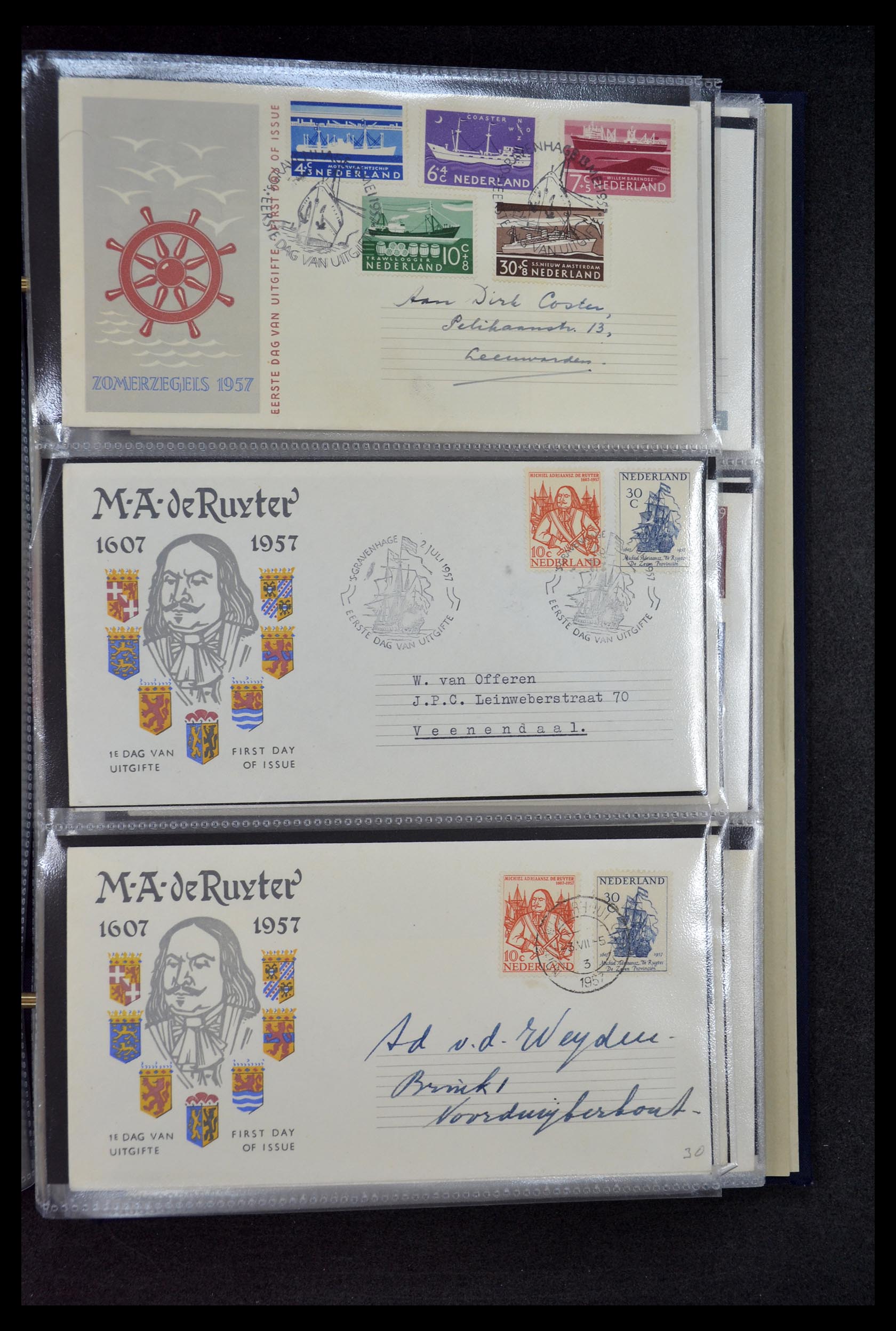 35141 011 - Stamp Collection 35141 Netherlands FDC's 1953-1959.