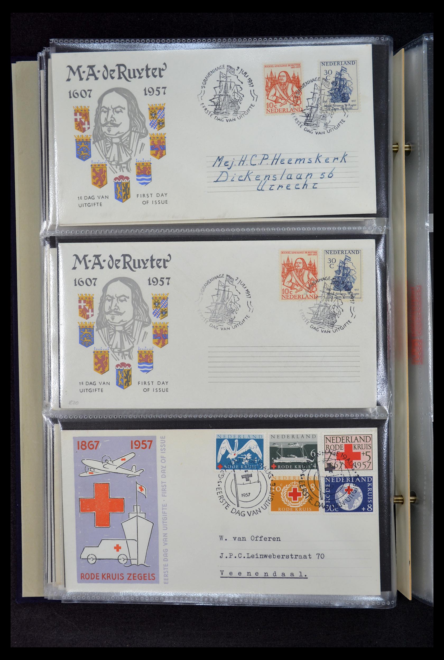35141 012 - Stamp Collection 35141 Netherlands FDC's 1953-1959.