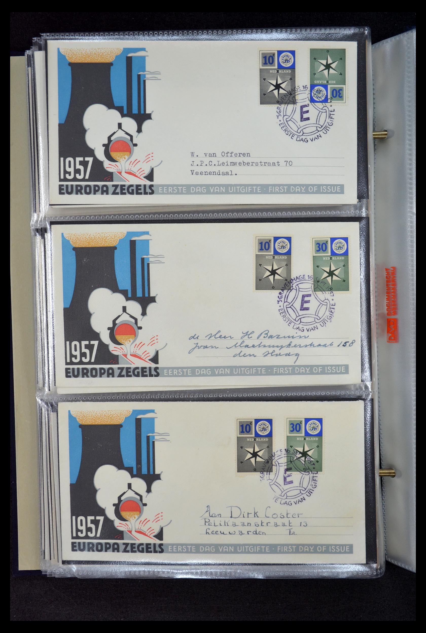 35141 014 - Stamp Collection 35141 Netherlands FDC's 1953-1959.
