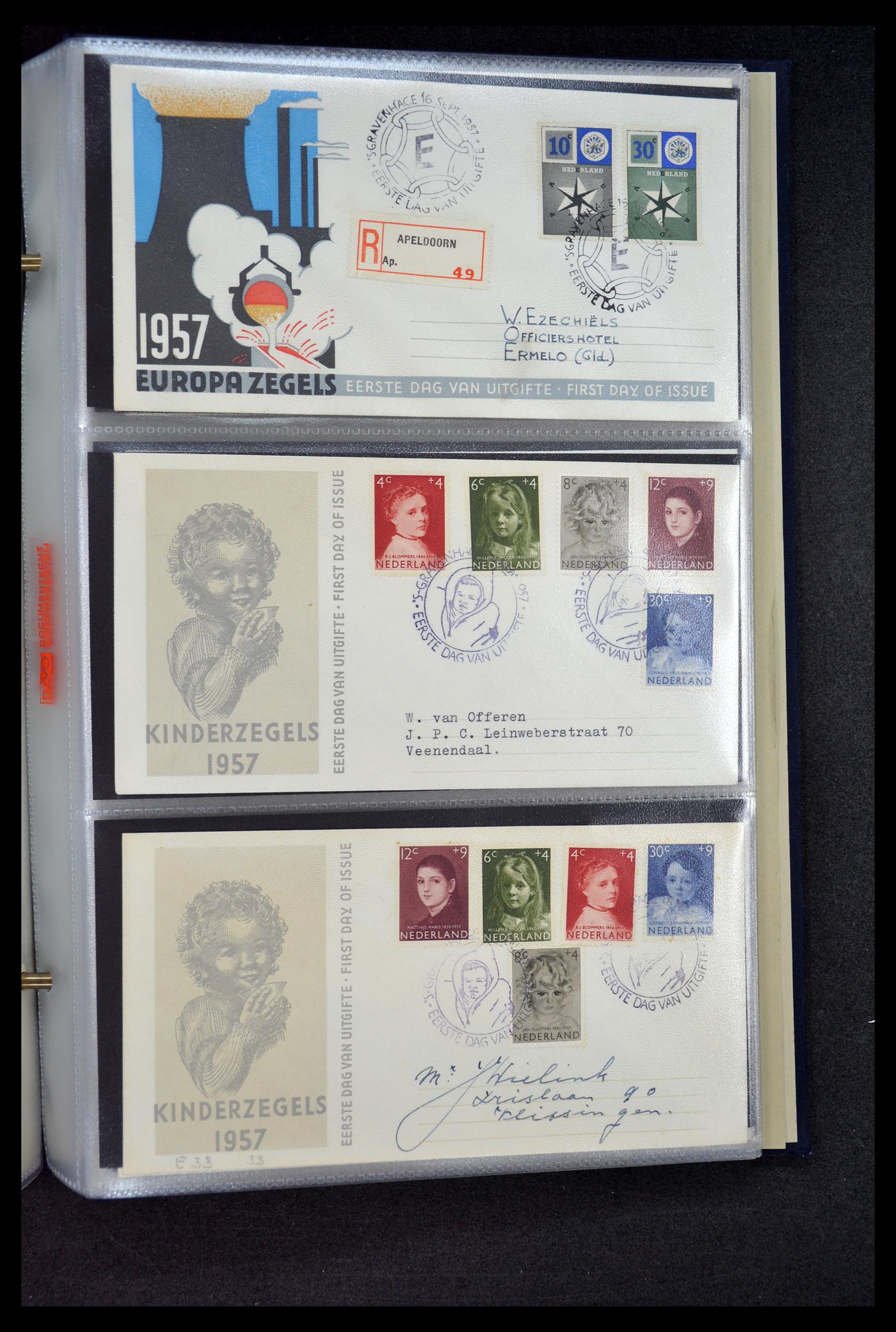 35141 015 - Stamp Collection 35141 Netherlands FDC's 1953-1959.