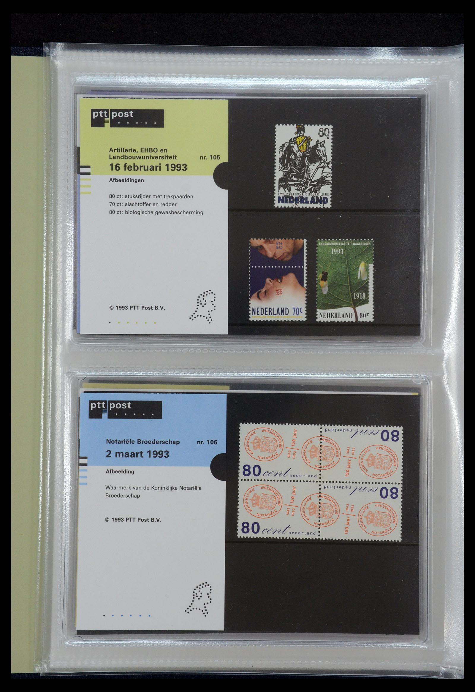 35144 054 - Postzegelverzameling 35144 Nederland PTT mapjes 1982-2021!