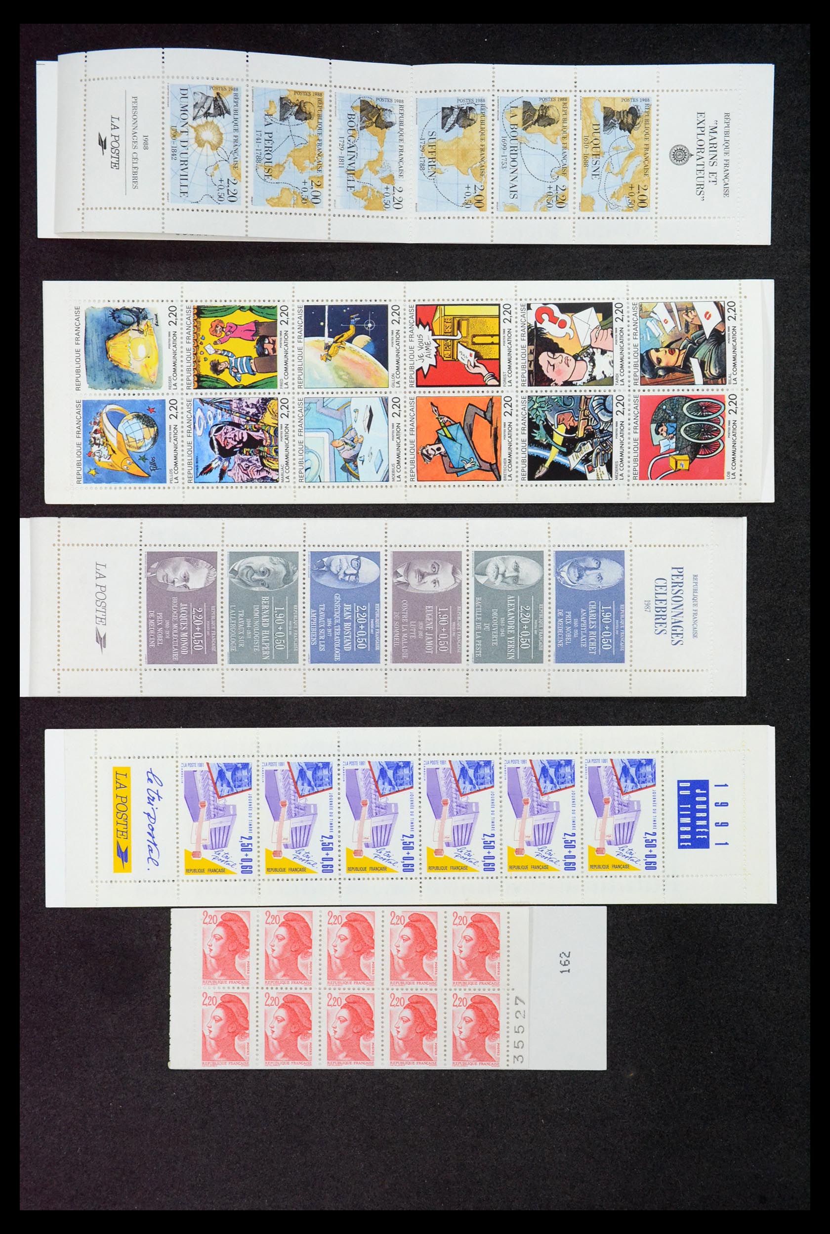 35146 001 - Postzegelverzameling 35146 Frankrijk postzegelboekjes.