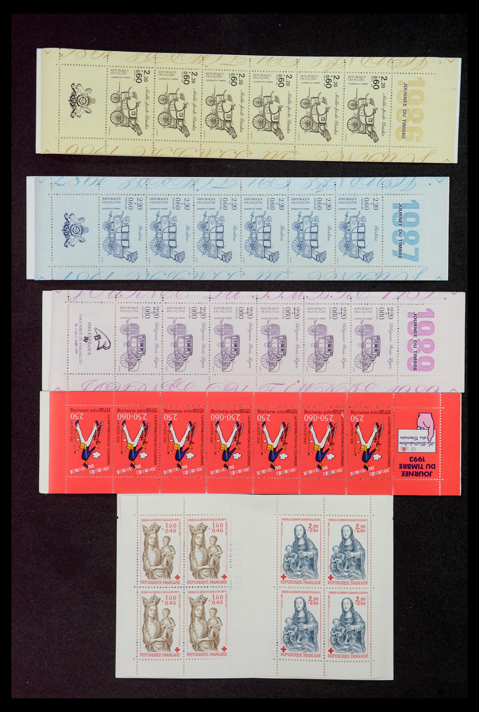 35146 003 - Postzegelverzameling 35146 Frankrijk postzegelboekjes.