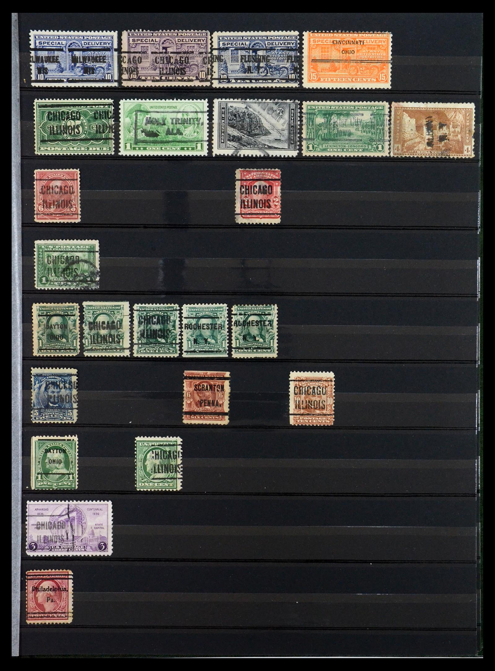 35152 001 - Stamp Collection 35152 USA precancels.