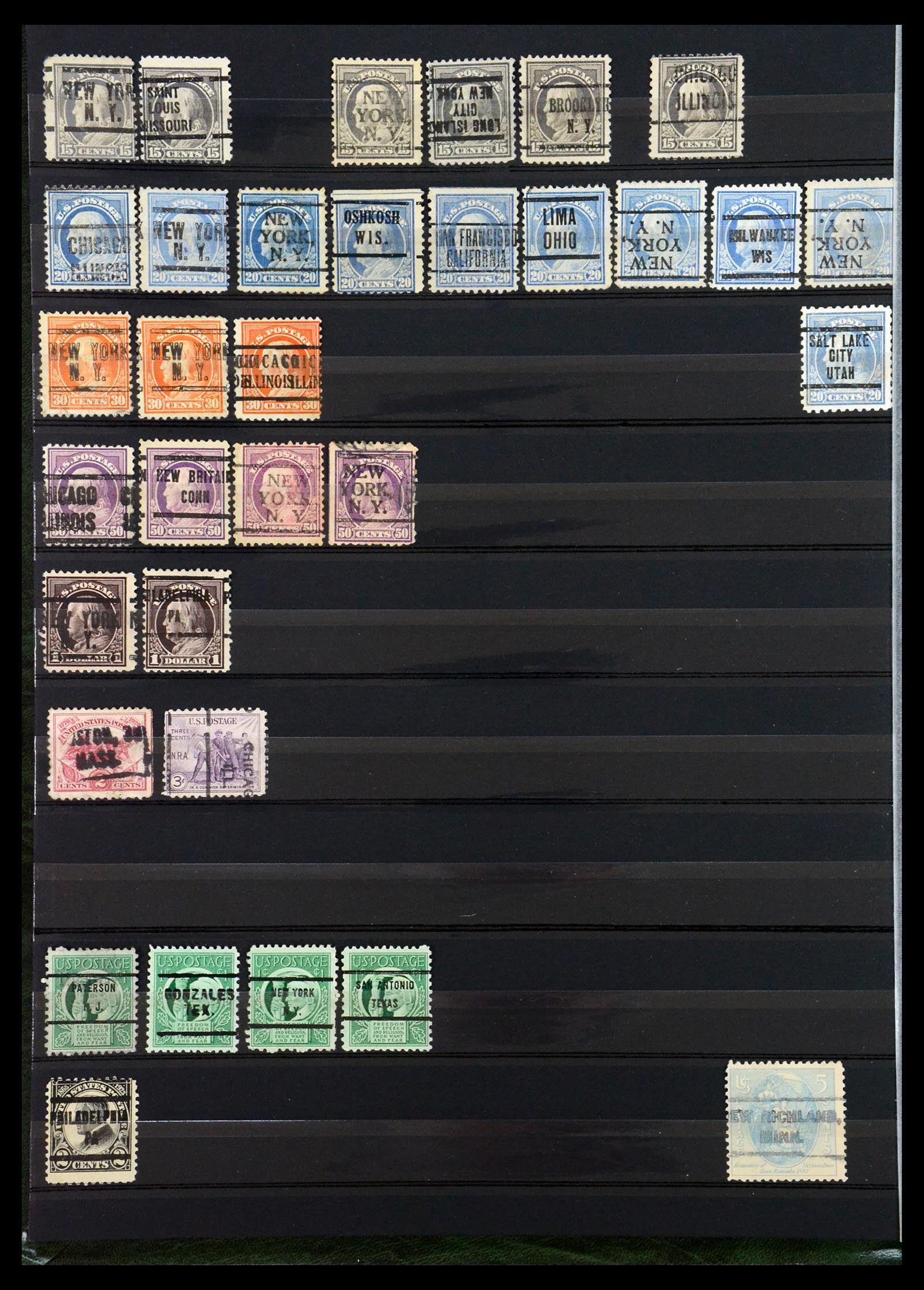 35152 004 - Stamp Collection 35152 USA precancels.