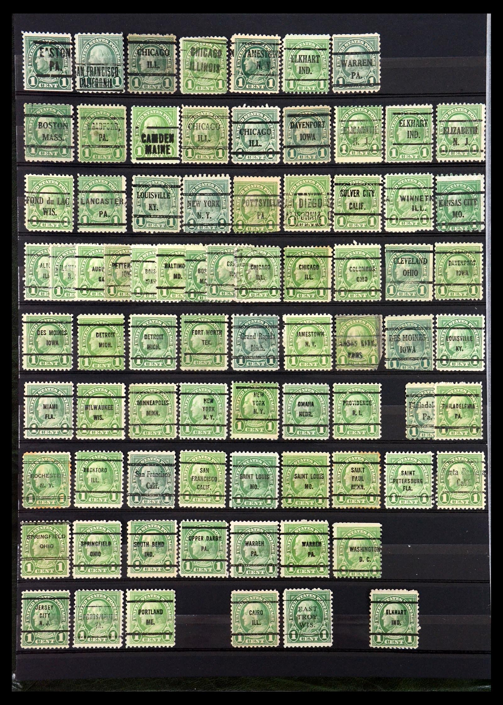 35152 006 - Stamp Collection 35152 USA precancels.