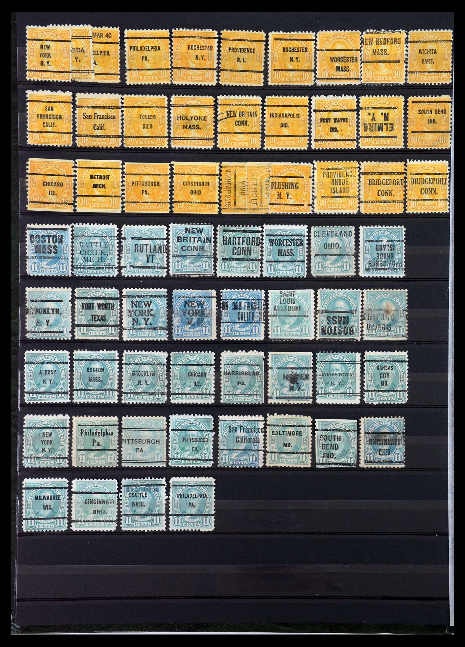 35152 014 - Stamp Collection 35152 USA precancels.