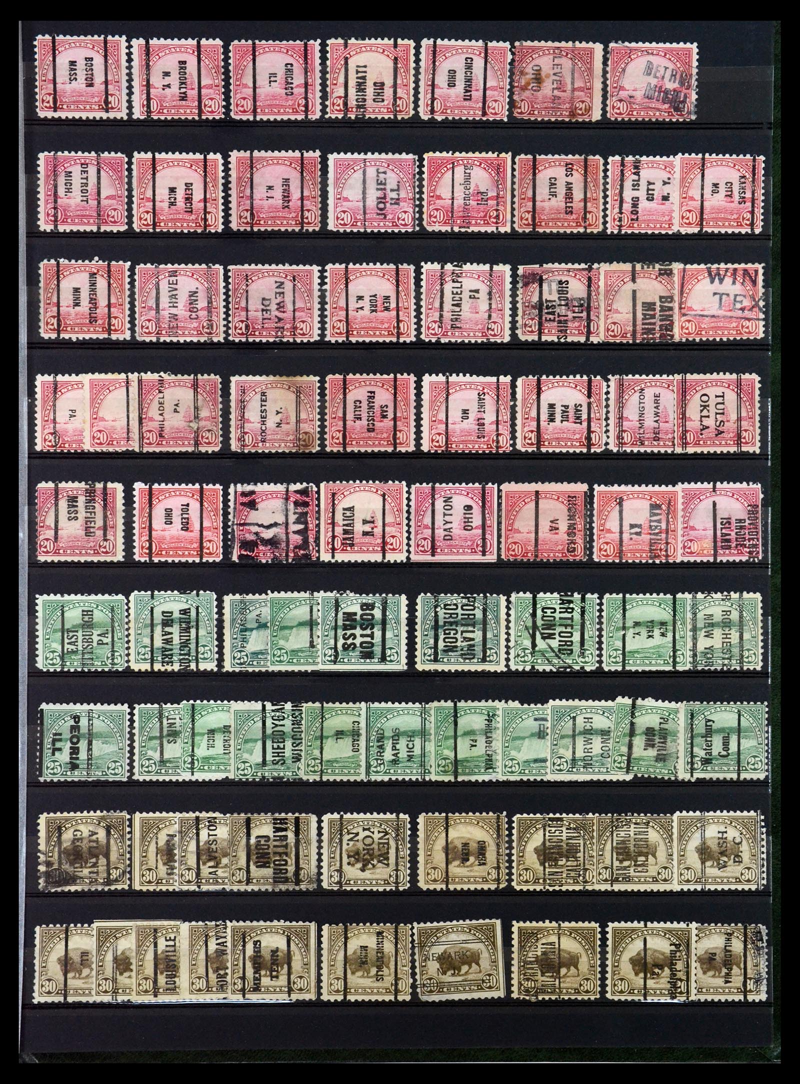 35152 017 - Stamp Collection 35152 USA precancels.