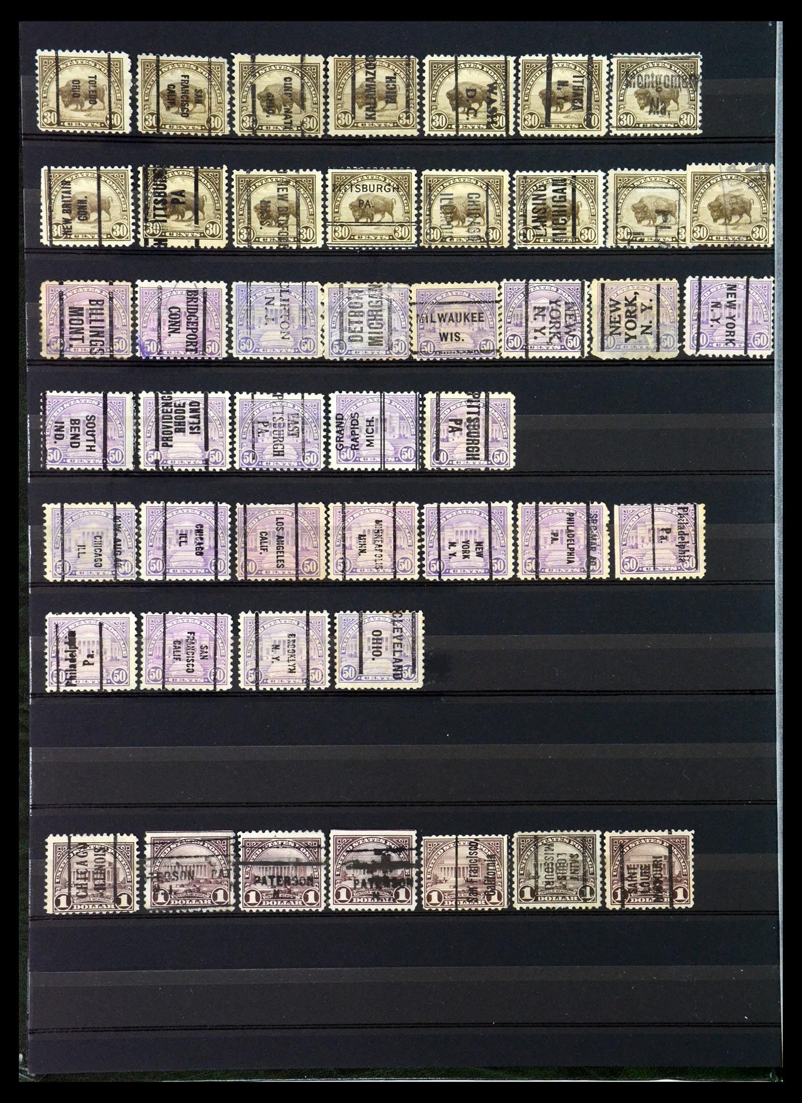 35152 018 - Stamp Collection 35152 USA precancels.