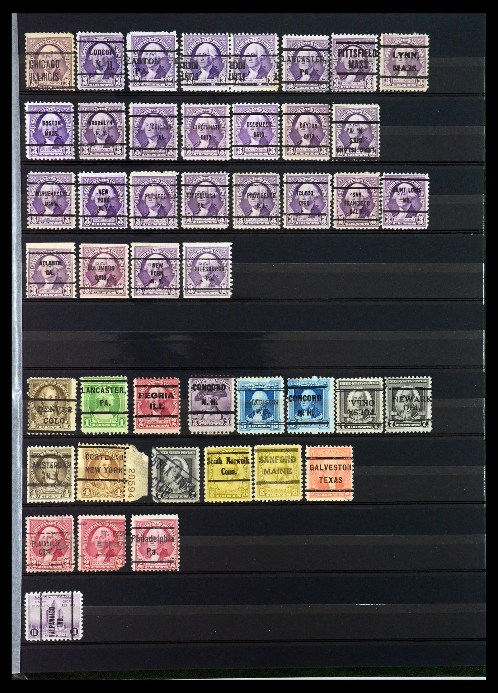 35152 019 - Stamp Collection 35152 USA precancels.