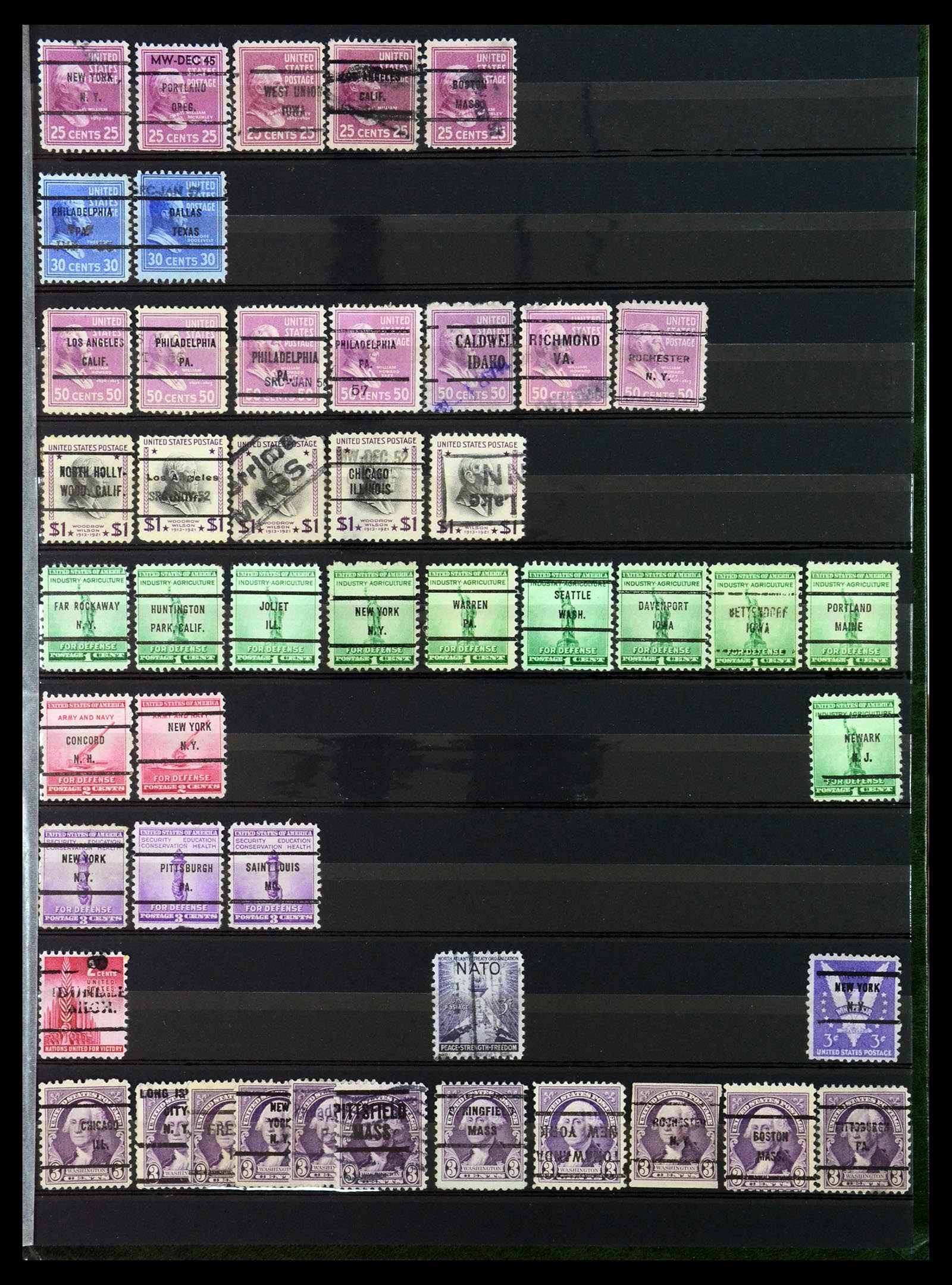 35152 027 - Stamp Collection 35152 USA precancels.