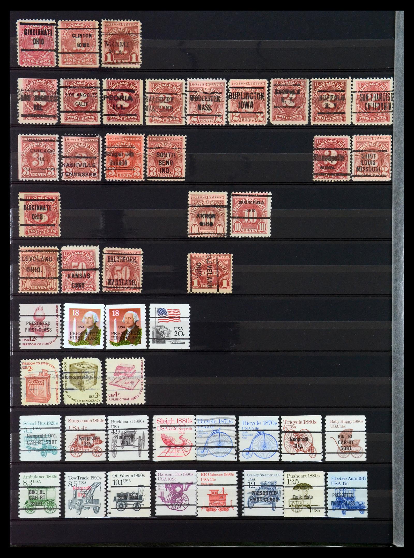 35152 032 - Stamp Collection 35152 USA precancels.