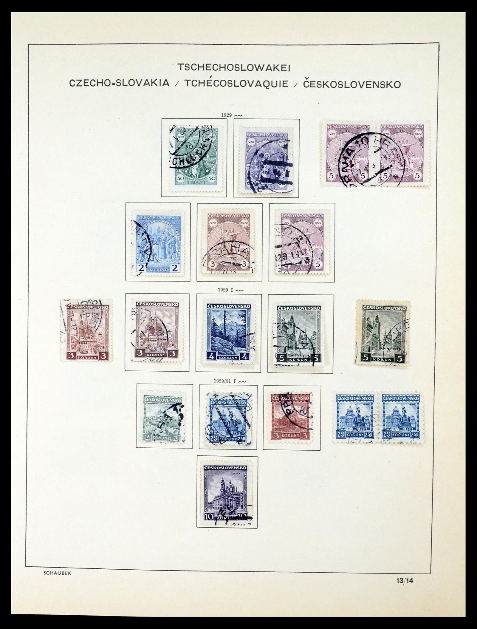 35154 032 - Postzegelverzameling 35154 Tsjechoslowakije 1918-1981.