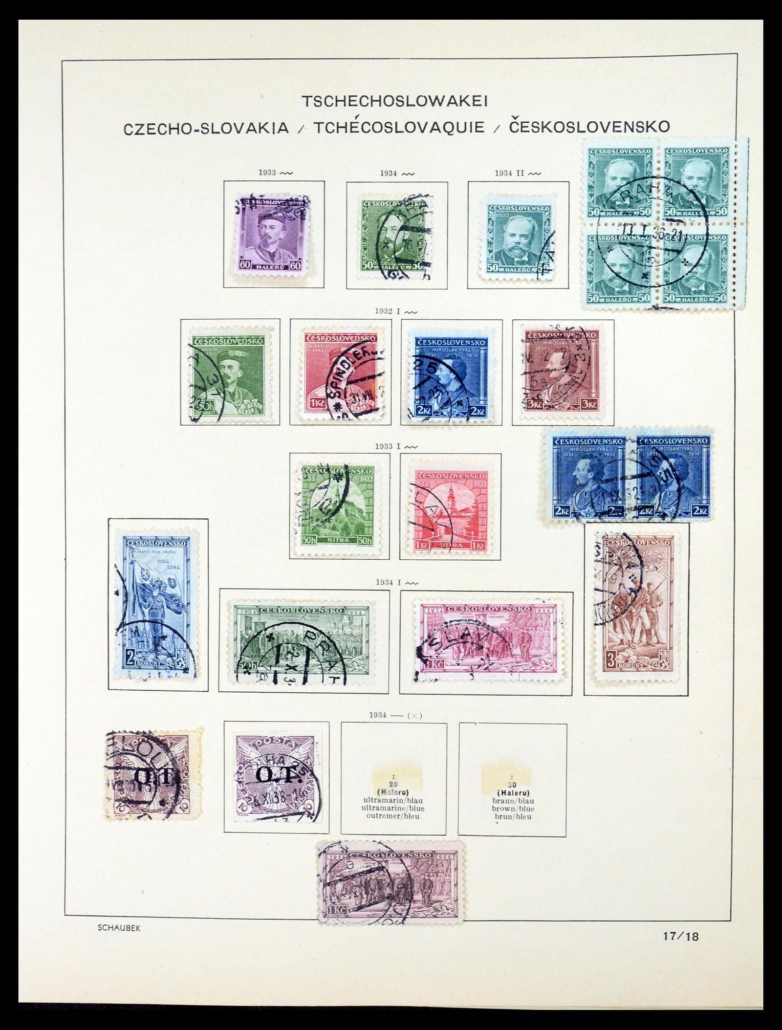 35154 036 - Postzegelverzameling 35154 Tsjechoslowakije 1918-1981.