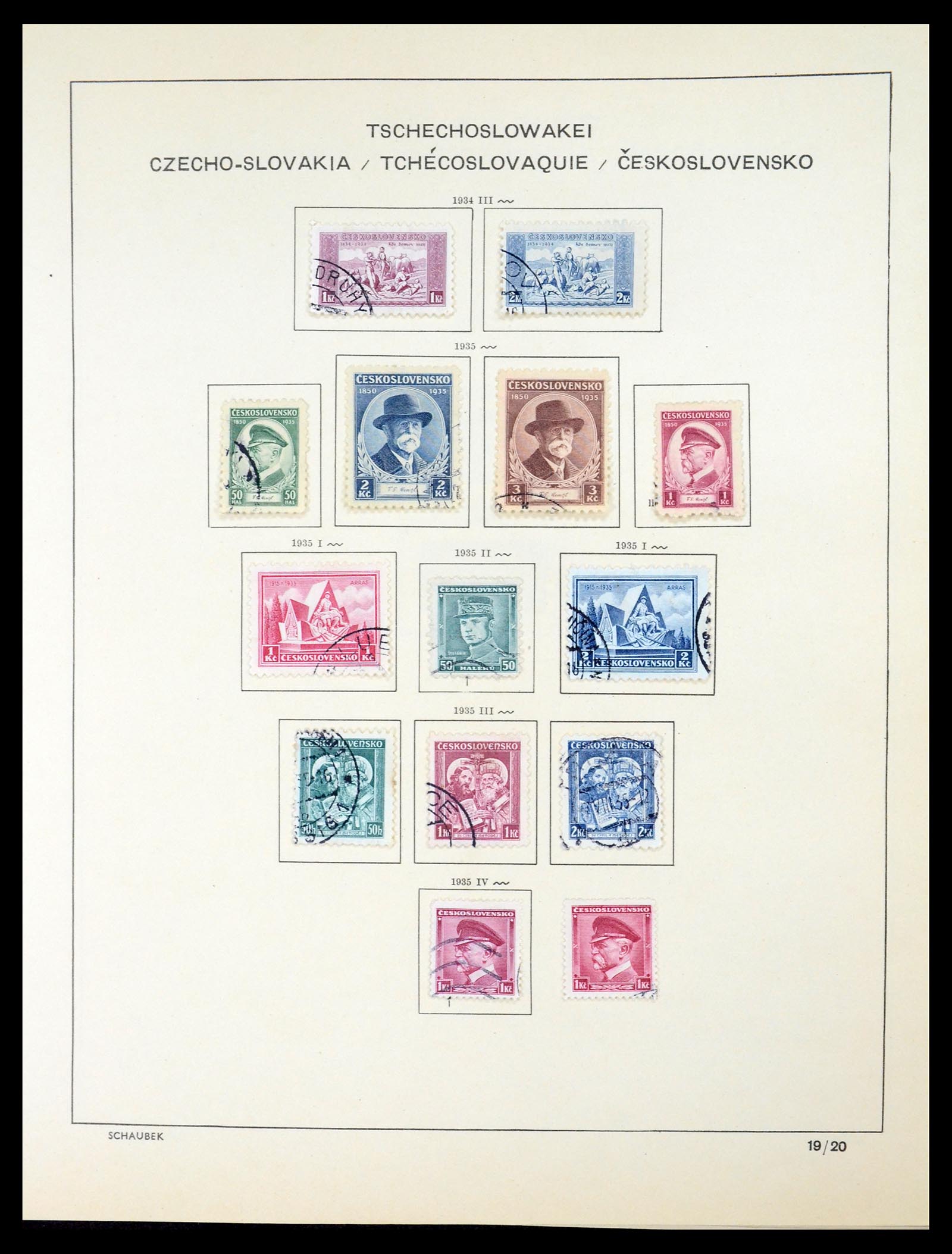 35154 037 - Postzegelverzameling 35154 Tsjechoslowakije 1918-1981.