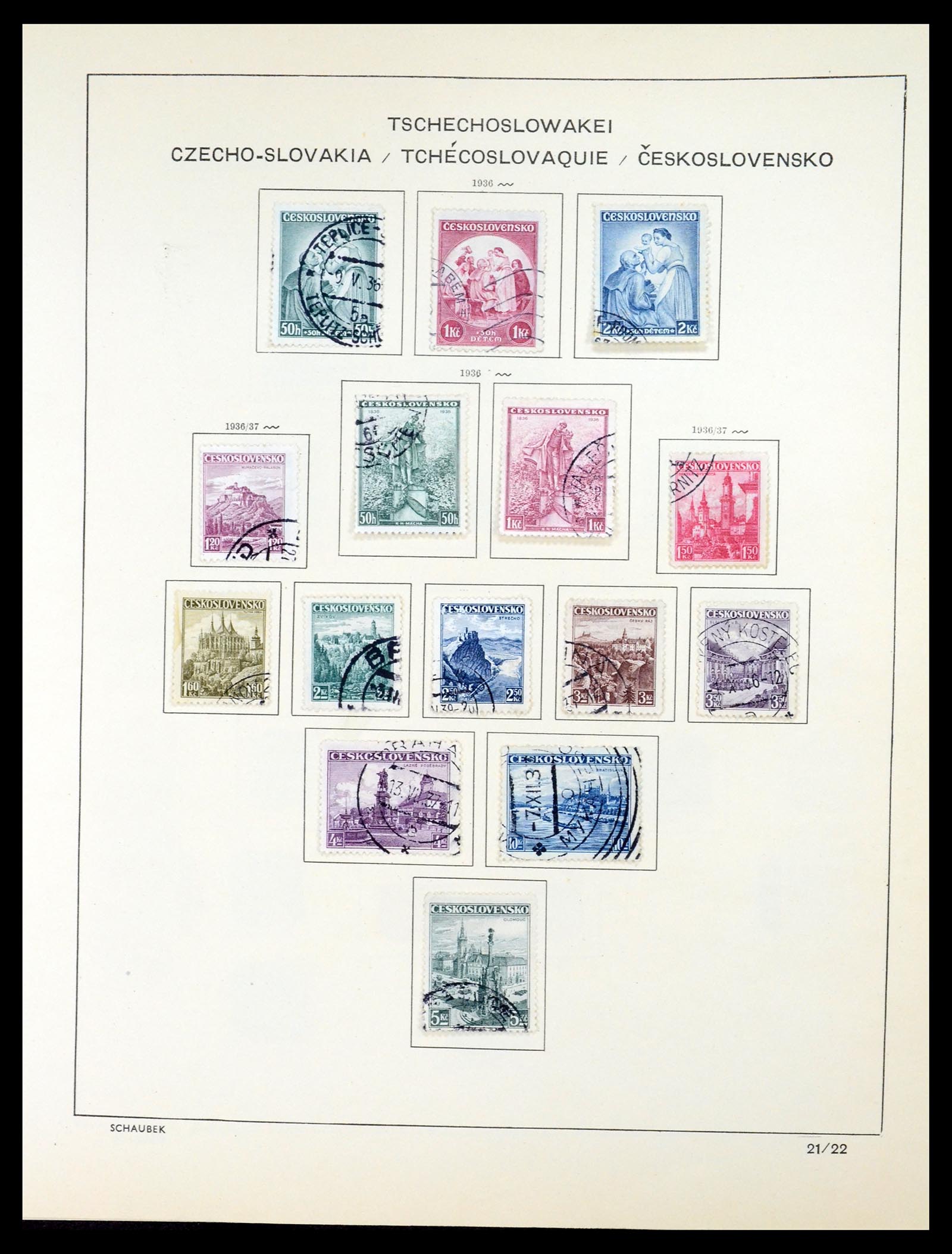 35154 039 - Postzegelverzameling 35154 Tsjechoslowakije 1918-1981.