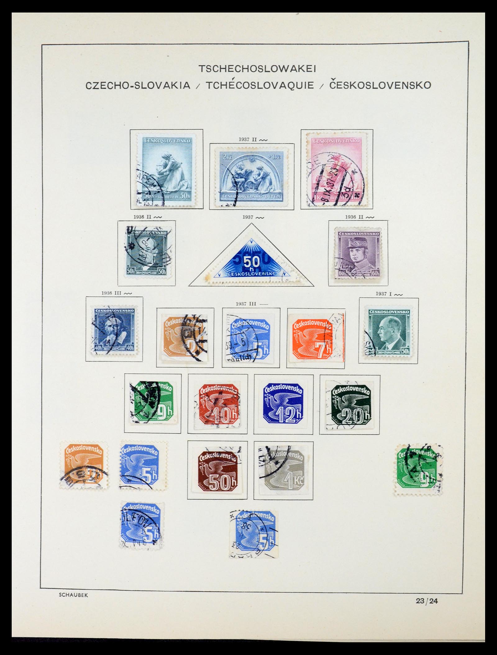 35154 040 - Postzegelverzameling 35154 Tsjechoslowakije 1918-1981.