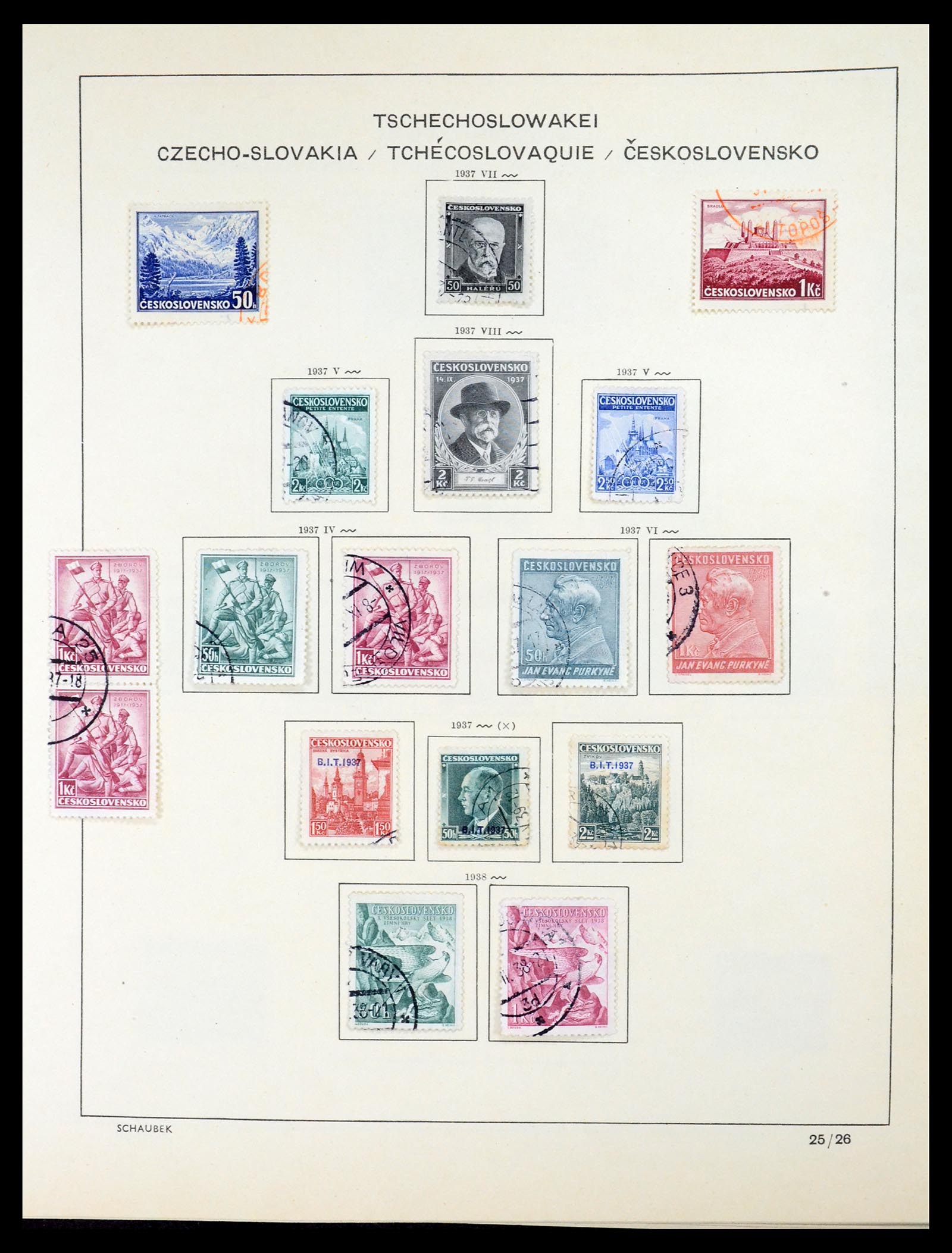 35154 042 - Postzegelverzameling 35154 Tsjechoslowakije 1918-1981.