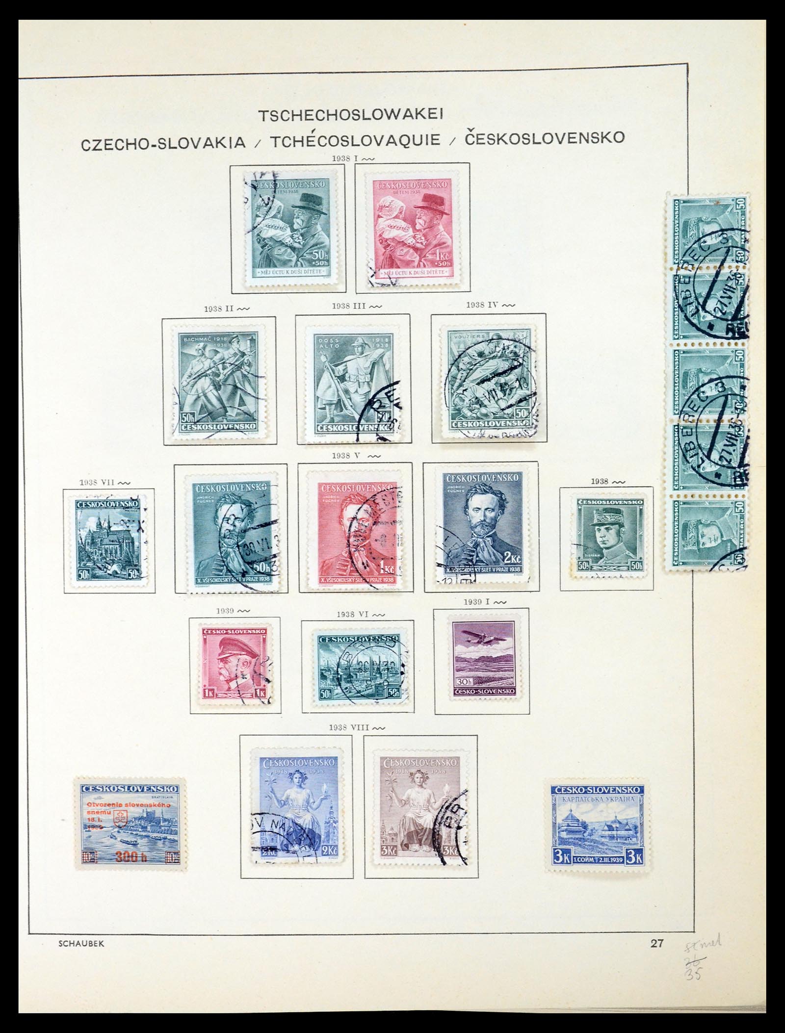 35154 043 - Postzegelverzameling 35154 Tsjechoslowakije 1918-1981.
